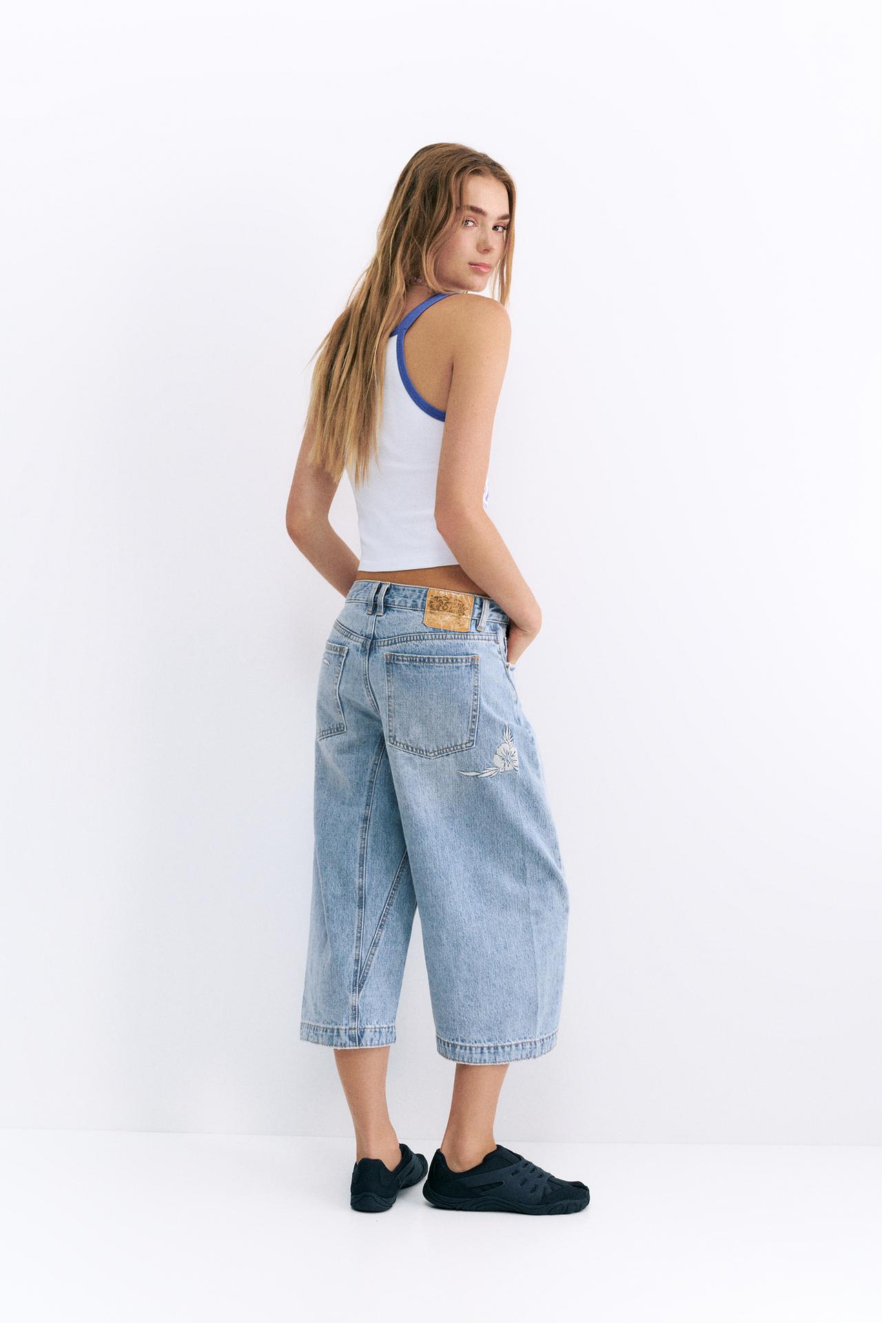 Pleasures x STWD jorts — Medium blue