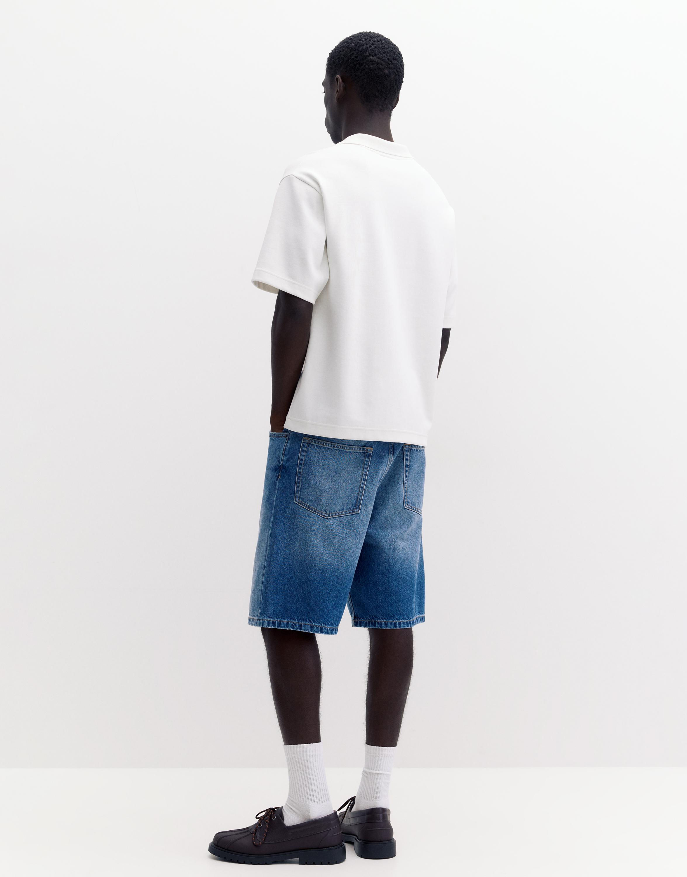 Short sleeve interlock polo shirt — Off white