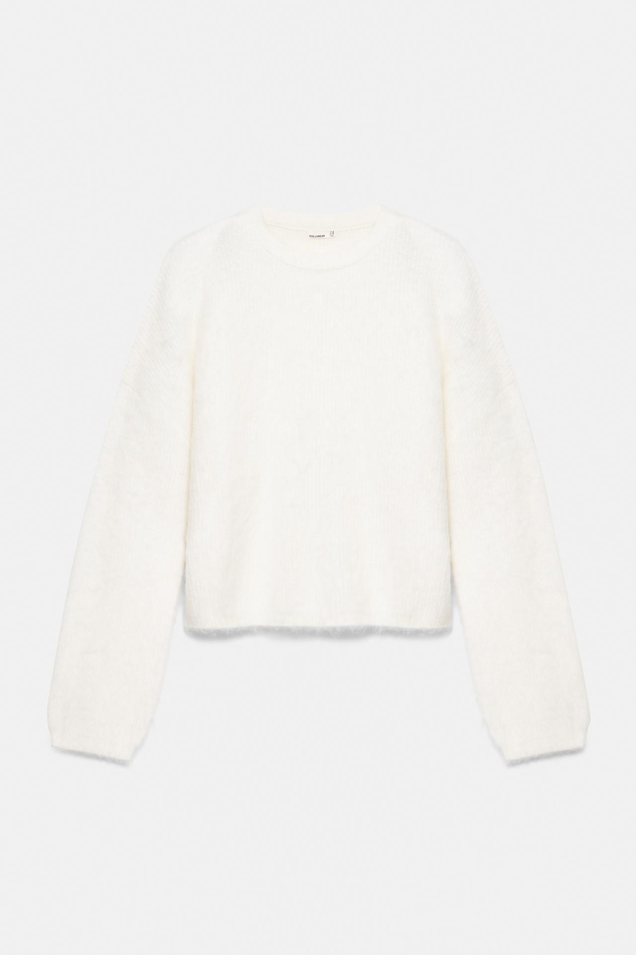Soft-touch knit jumper — Ecru