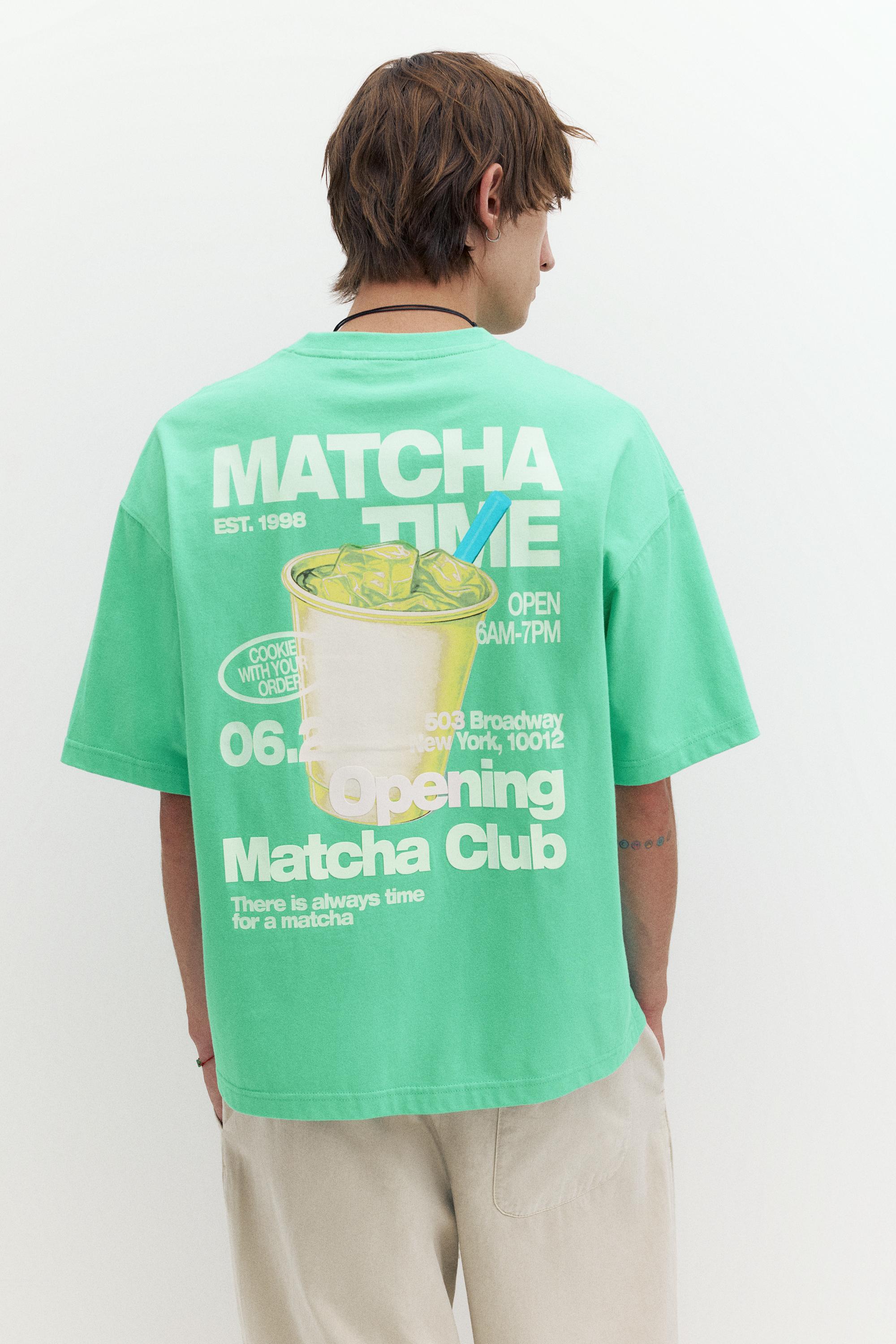 STWD Matcha Club graphic T-shirt — Green