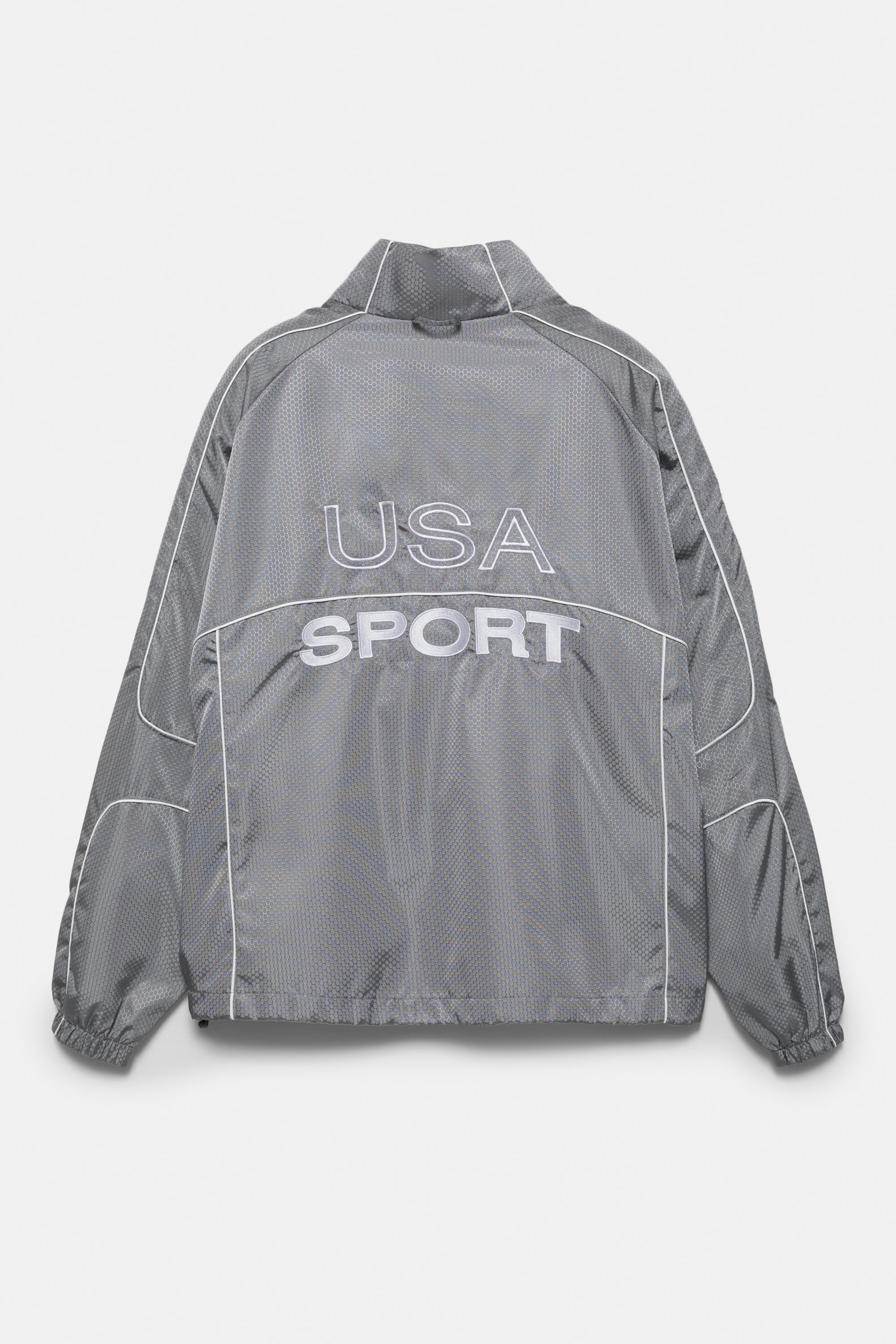 STWD contrast seam jacket — Medium grey