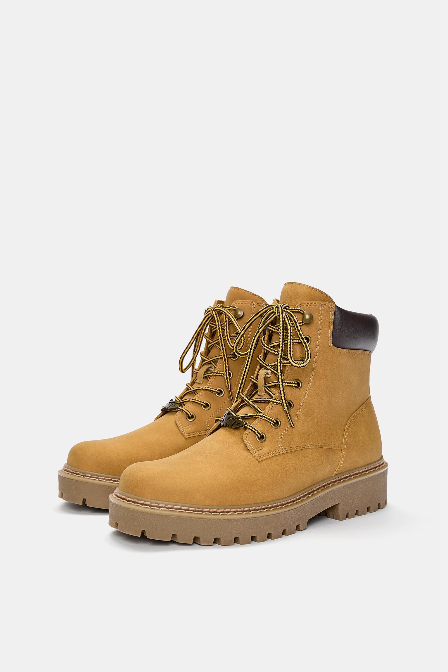 STWD lace-up boots — Mustard