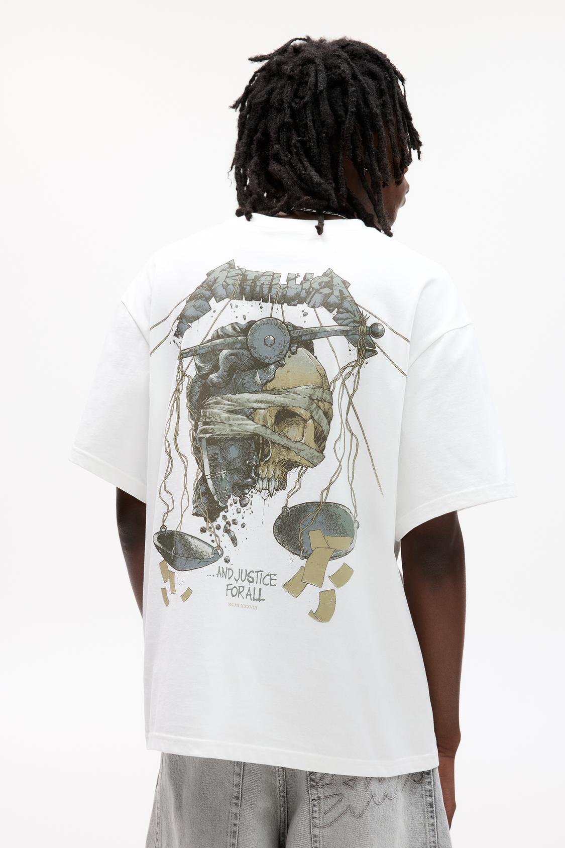 Metallica Pull Et Tee Shirt White Metallica T-shirt PULL&BEAR - Main Image