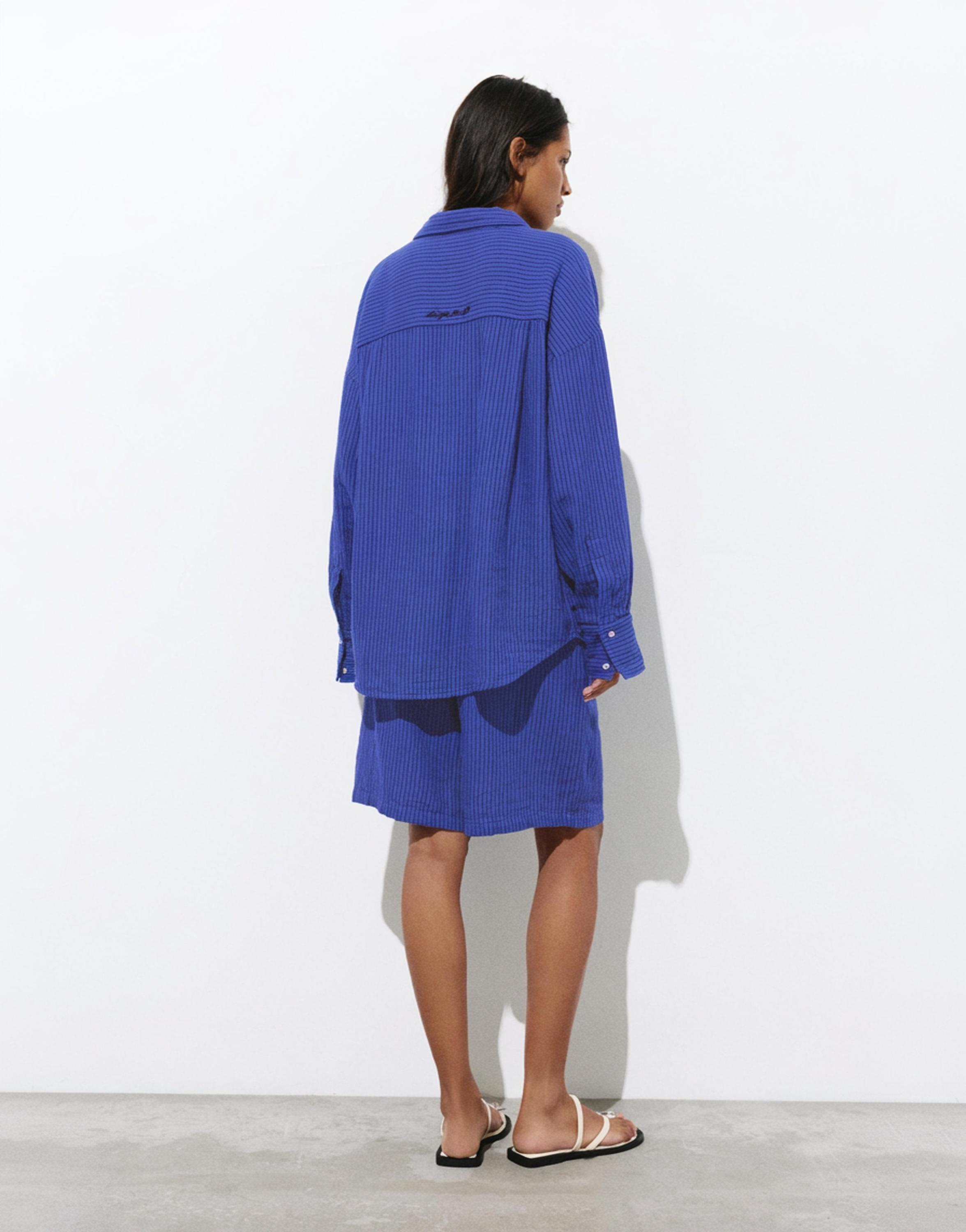 Striped rustic blue shirt — Indigo
