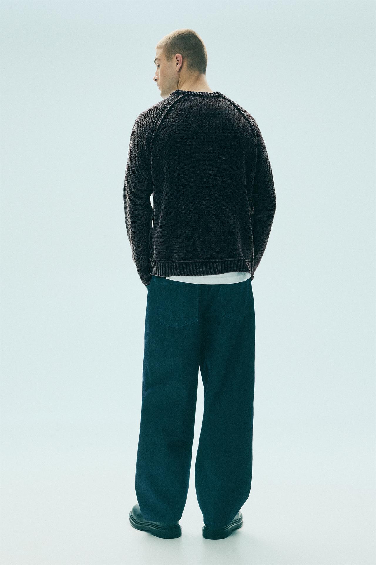 Washed finish jumper — Black