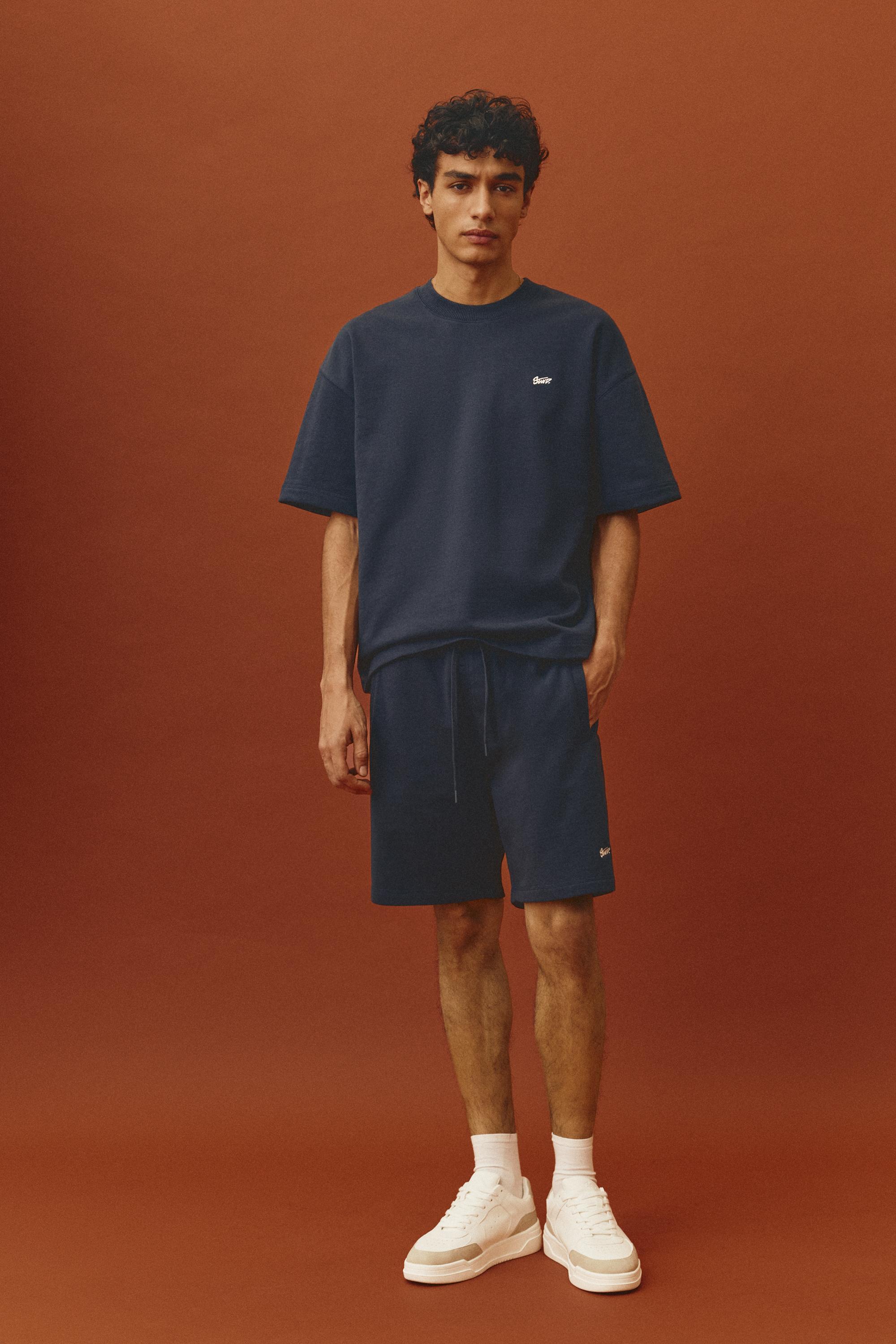 Logolu jogger bermuda şort - Görsel 83