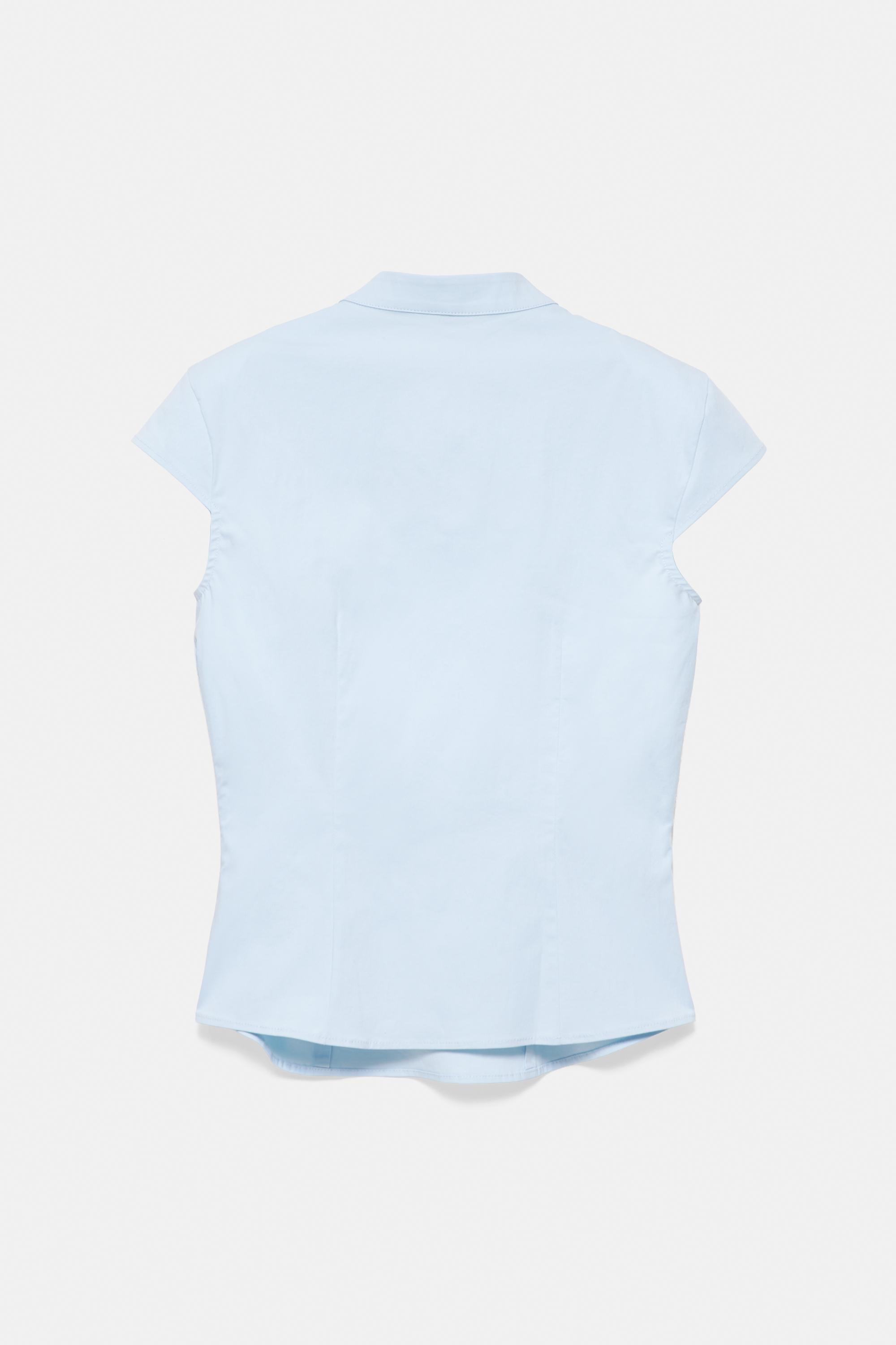 Poplin toggle shirt — Sky blue