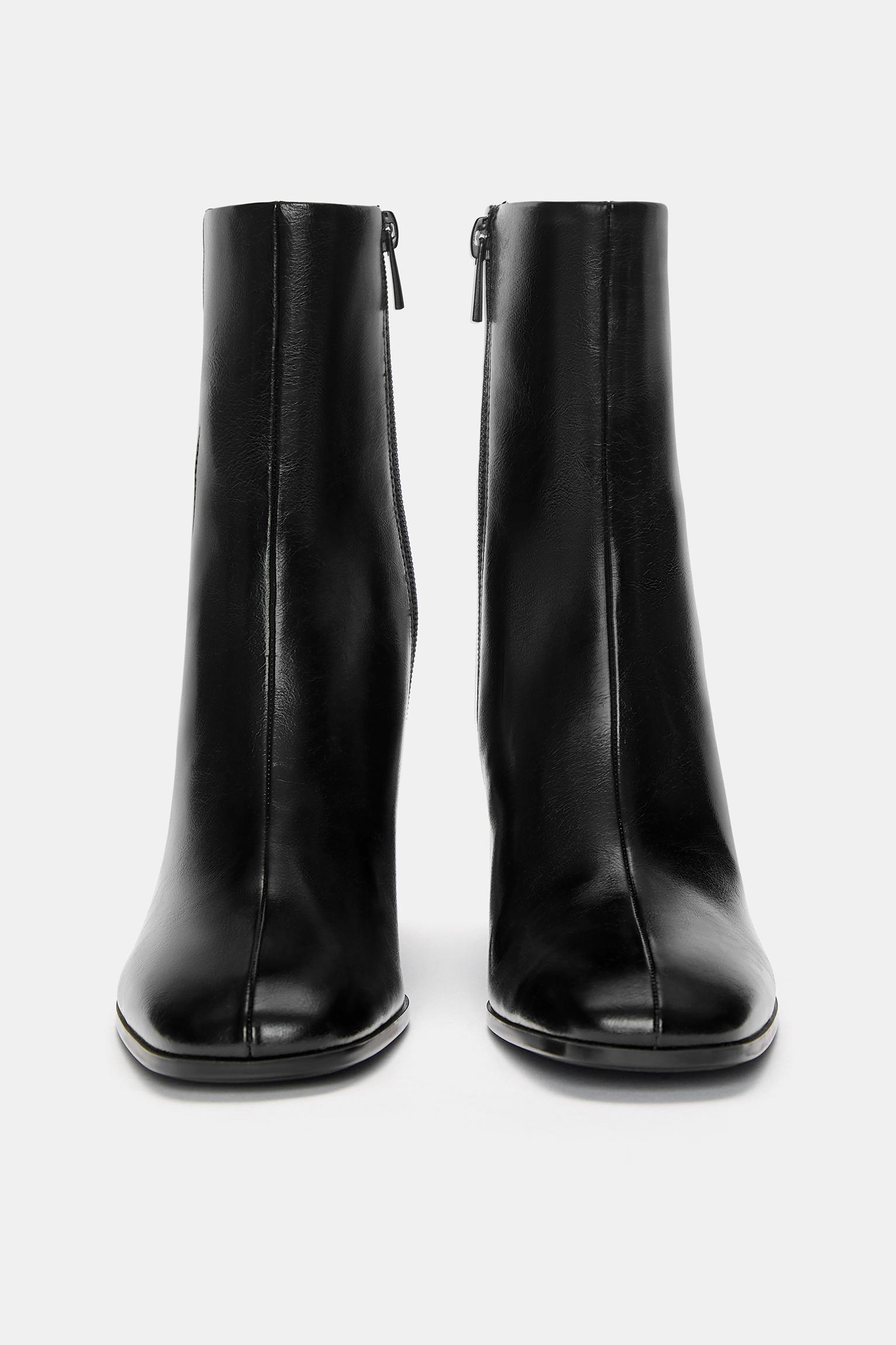 High-heel ankle boots — Black
