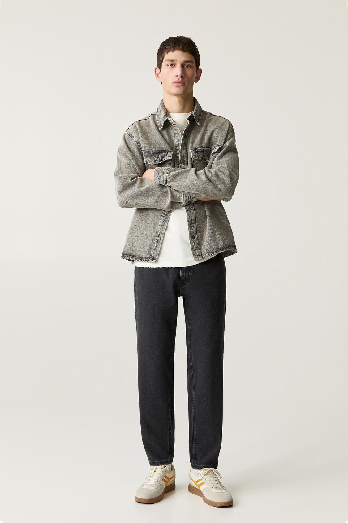 Rotos Pantalon Mezclilla Hombre Pull And Bear Pantalon Vaquero