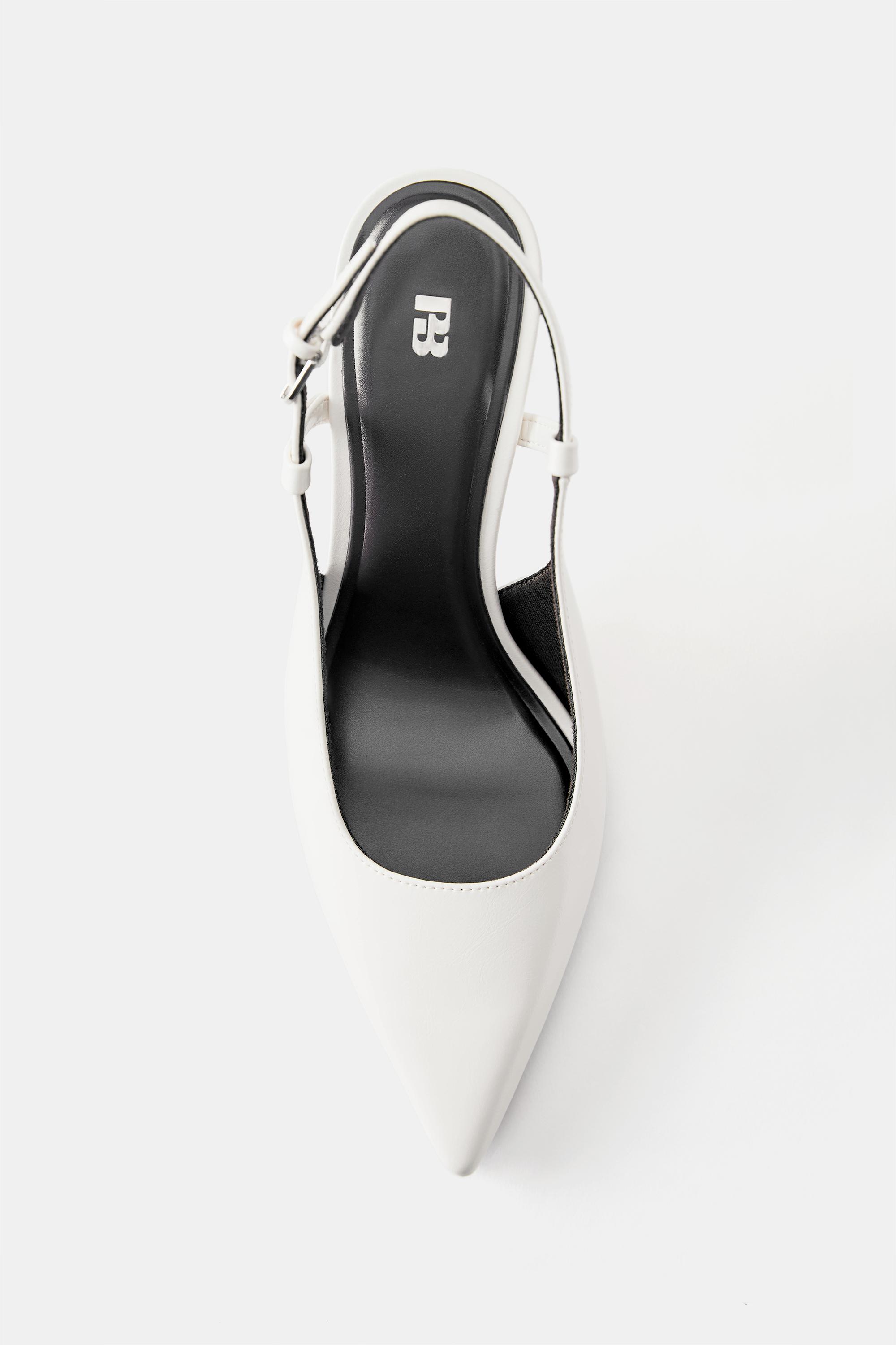 Slingback high-heel shoes — White