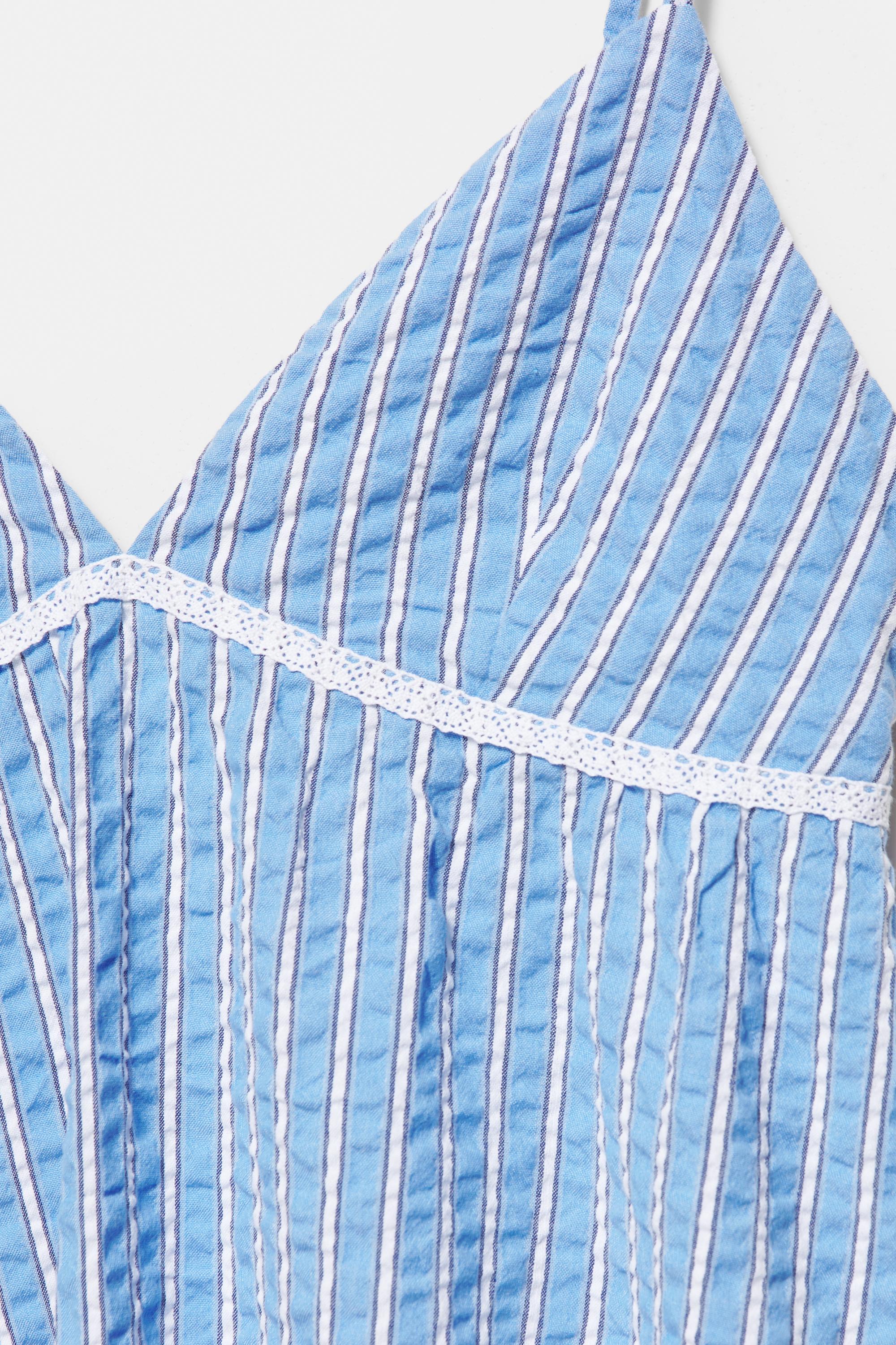 Striped camisole top — Medium blue