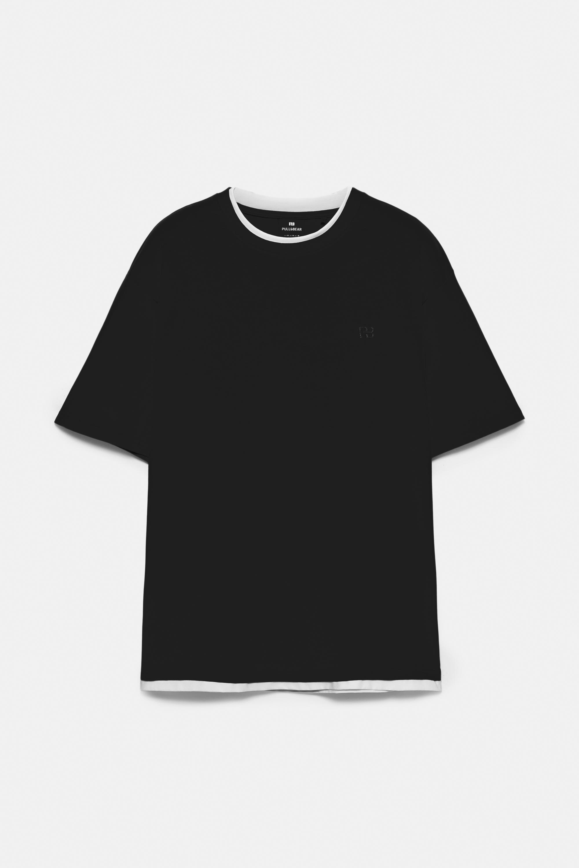 Double logo T-shirt — Black