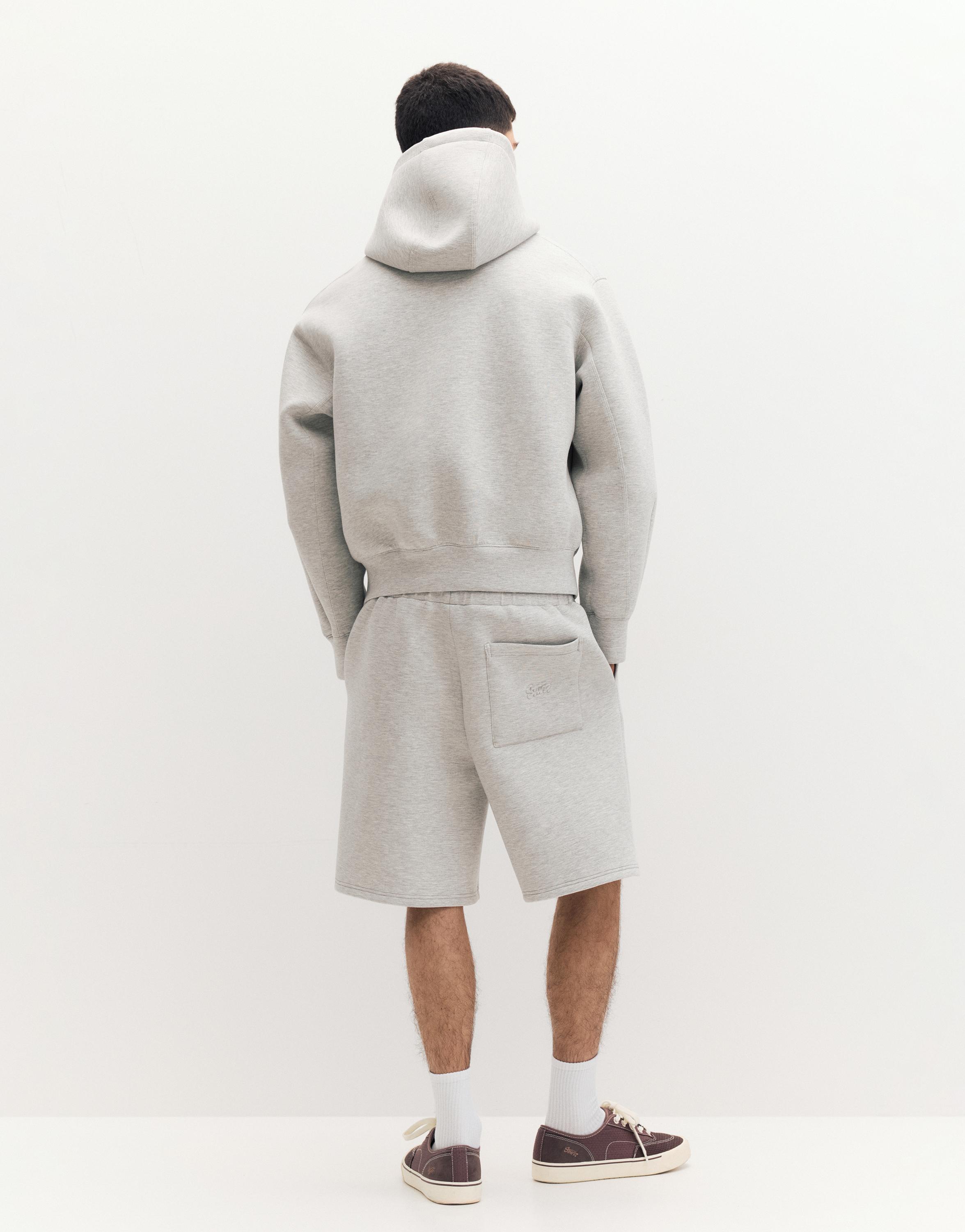 Neoprene-effect hoodie — Grey
