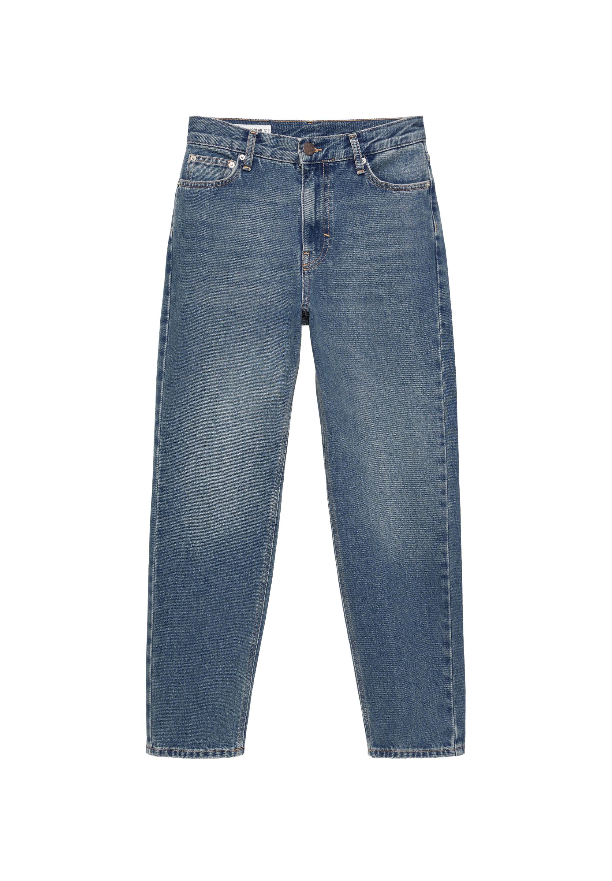High-waist mom jeans — Dark blue
