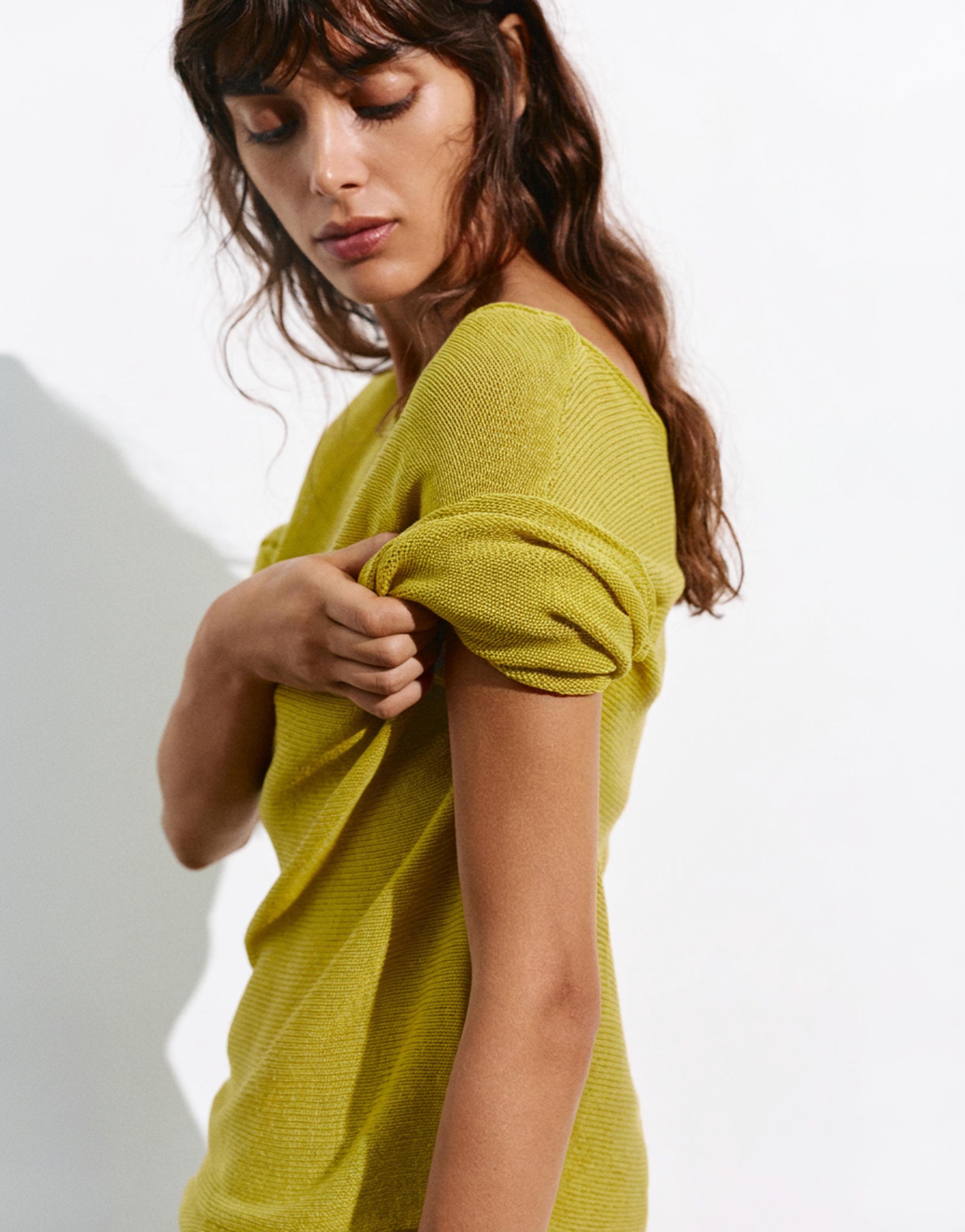 Fine knit jumper — Apple green