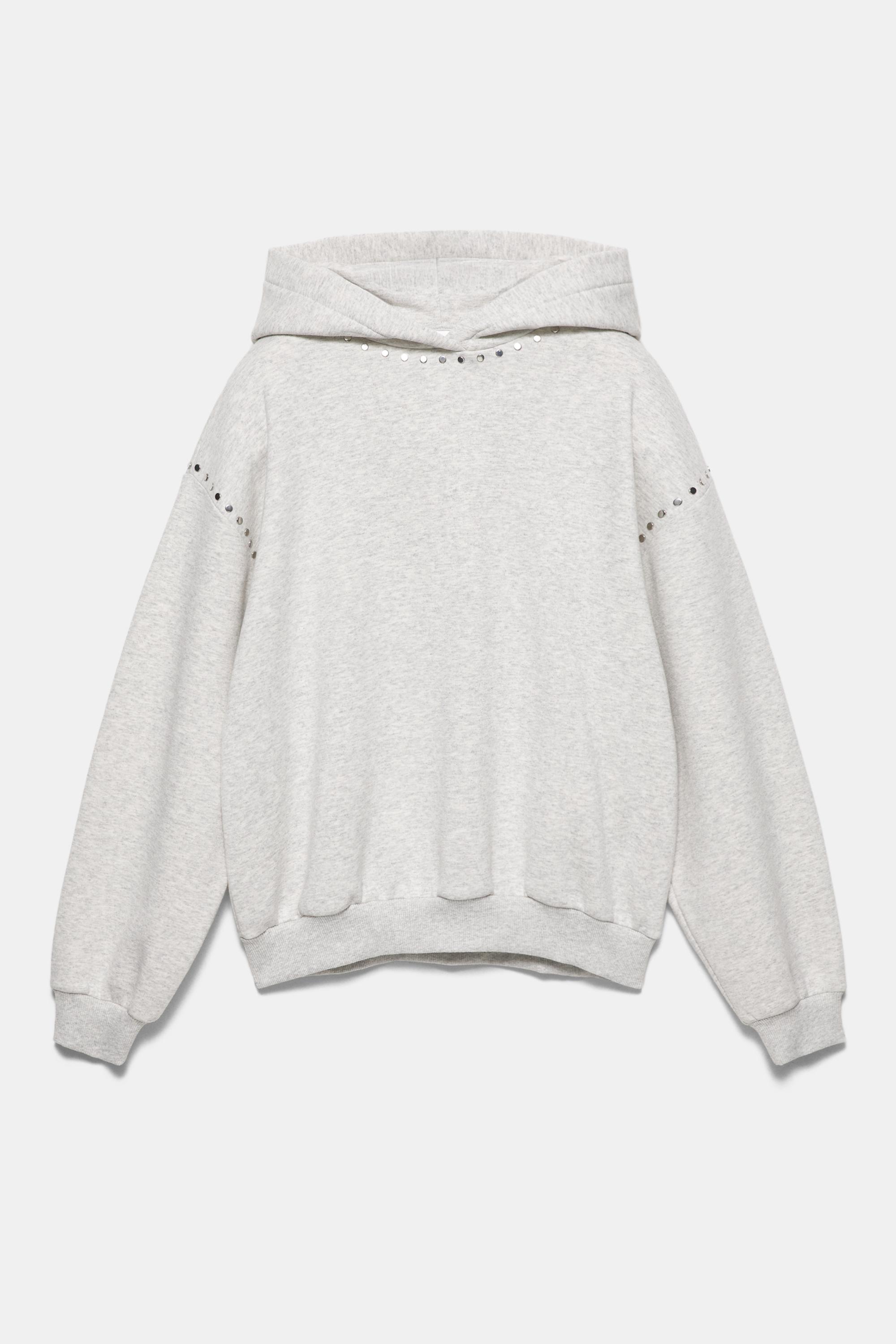 Çıtçıtlı kapüşonlu sweatshirt - Görsel 4