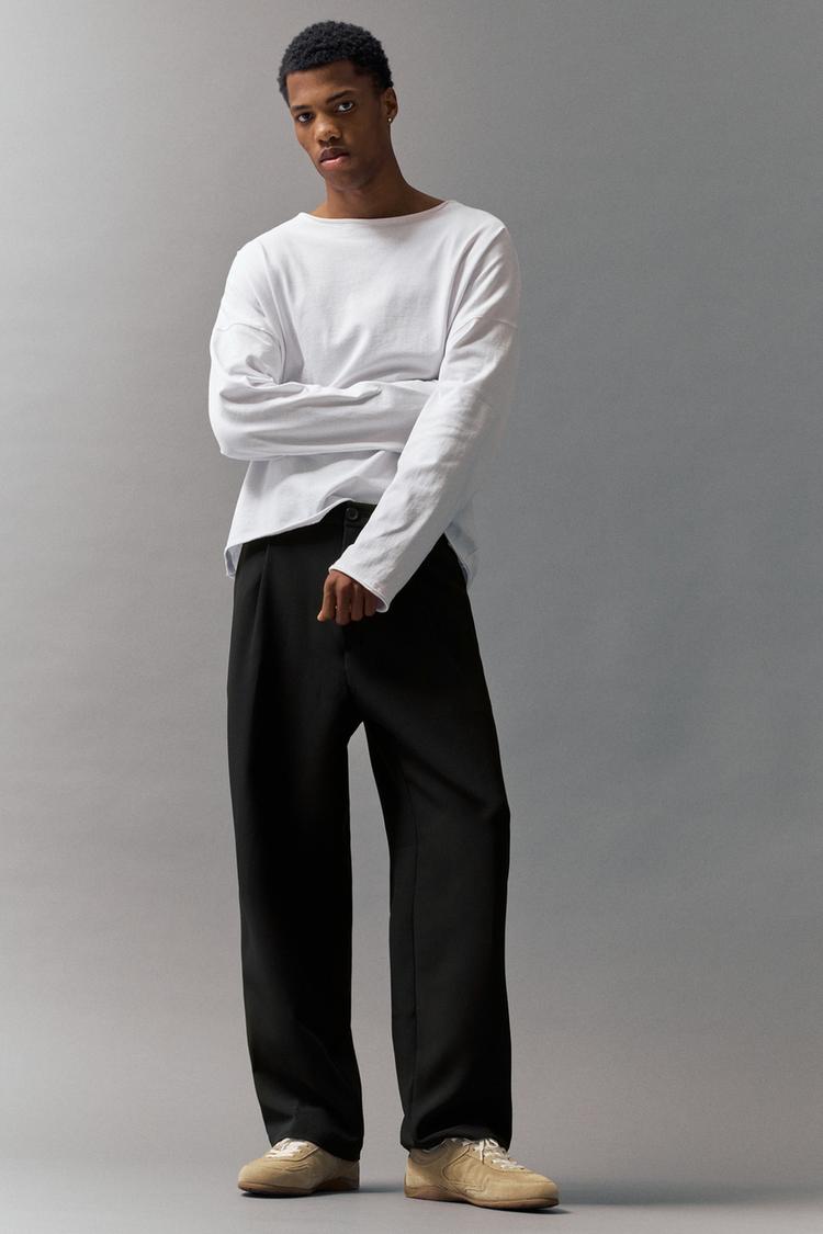 Tailored fit pilili pantolon