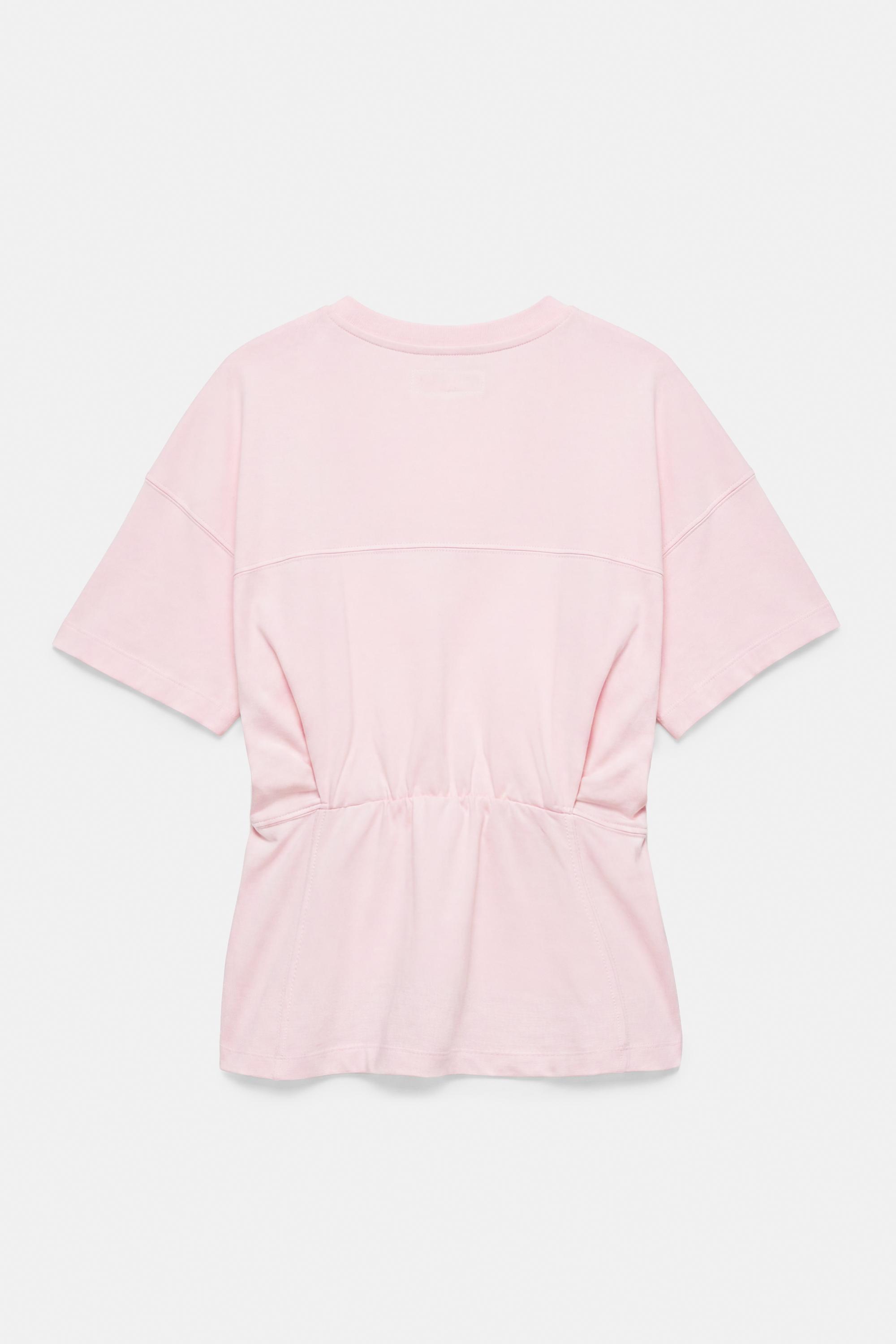Panelled boxy-fit T-shirt — Pink