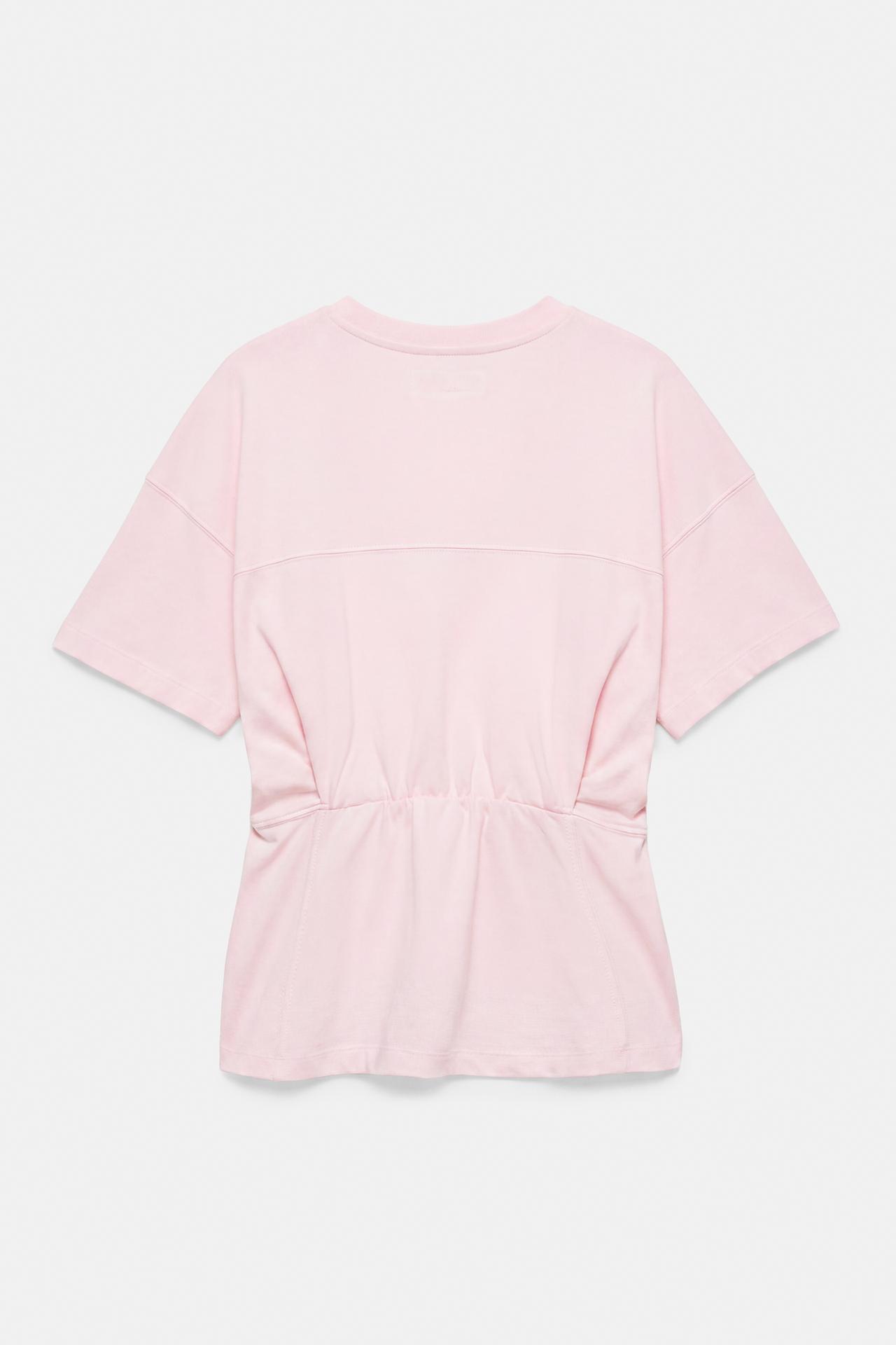 Panelled boxy-fit T-shirt — Pink