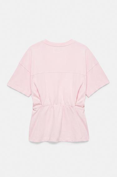 Panelled boxy-fit T-shirt — Pink 7