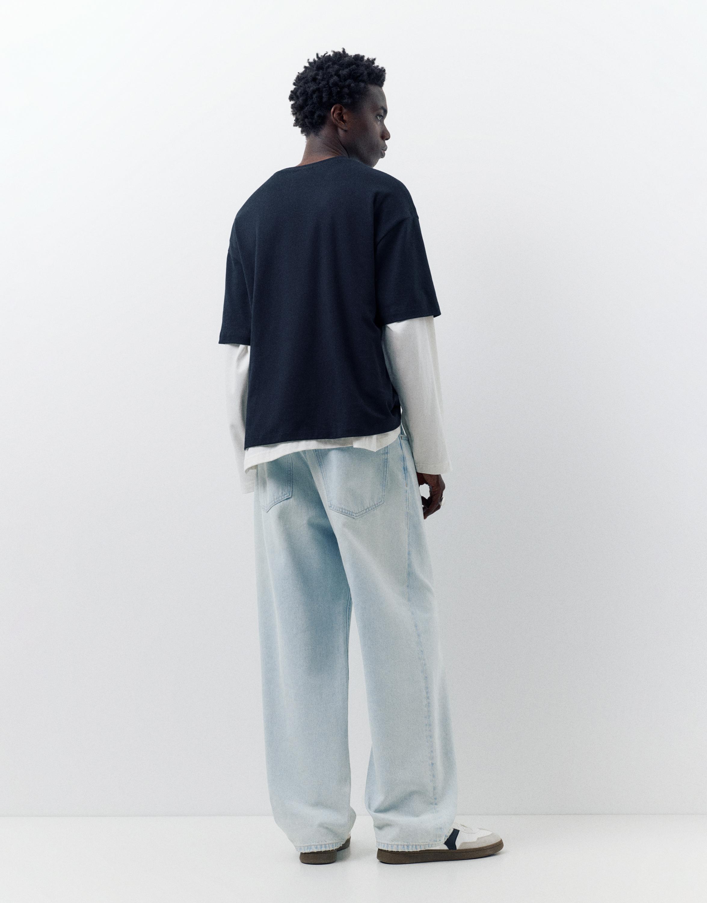 Relaxed fit baggy jeans — Pale blue