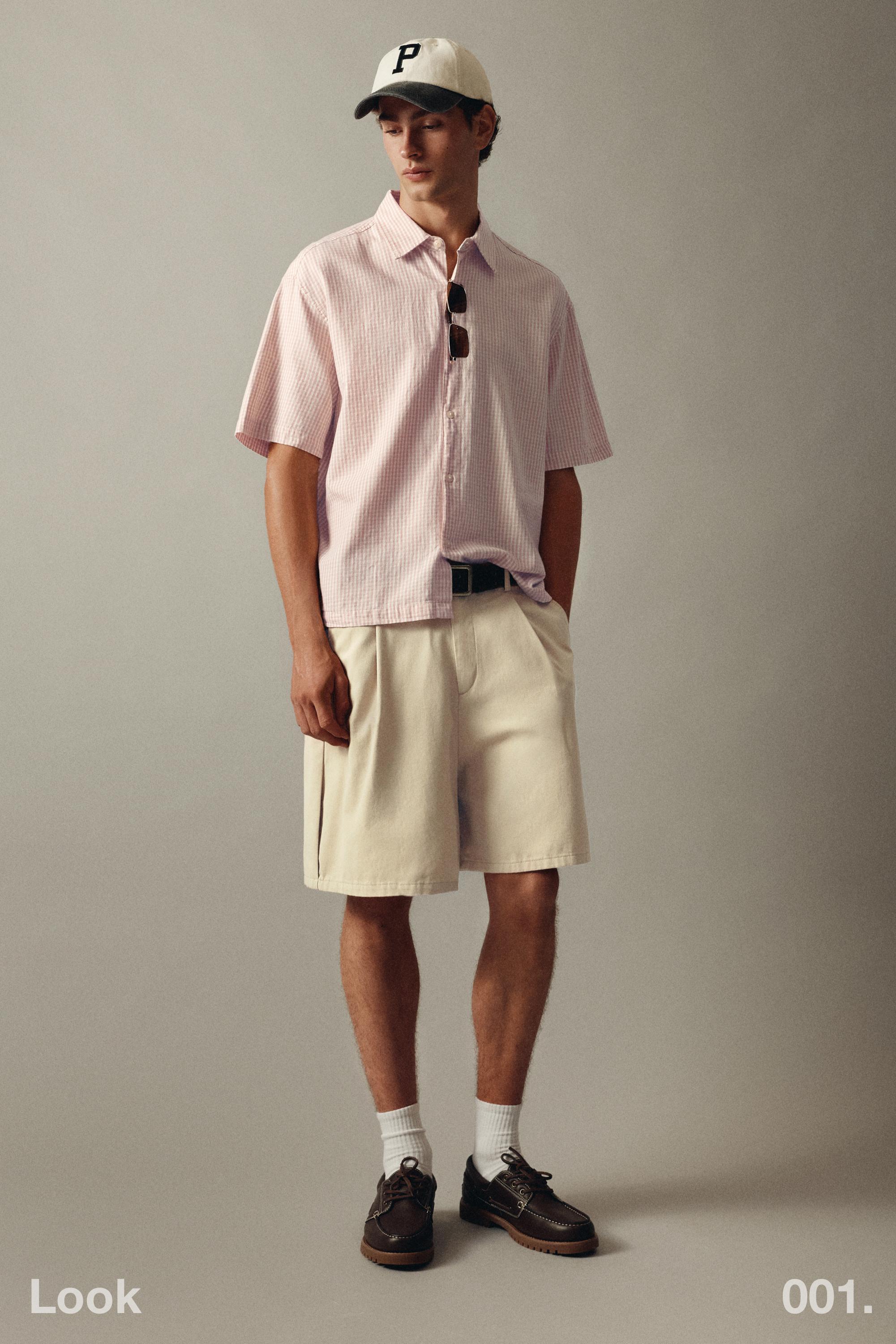 Short sleeve check shirt — Pink
