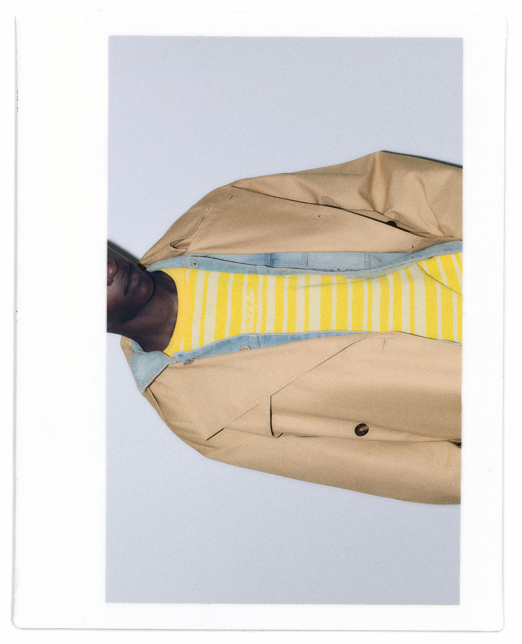 Relaxed striped T-shirt — Yellow