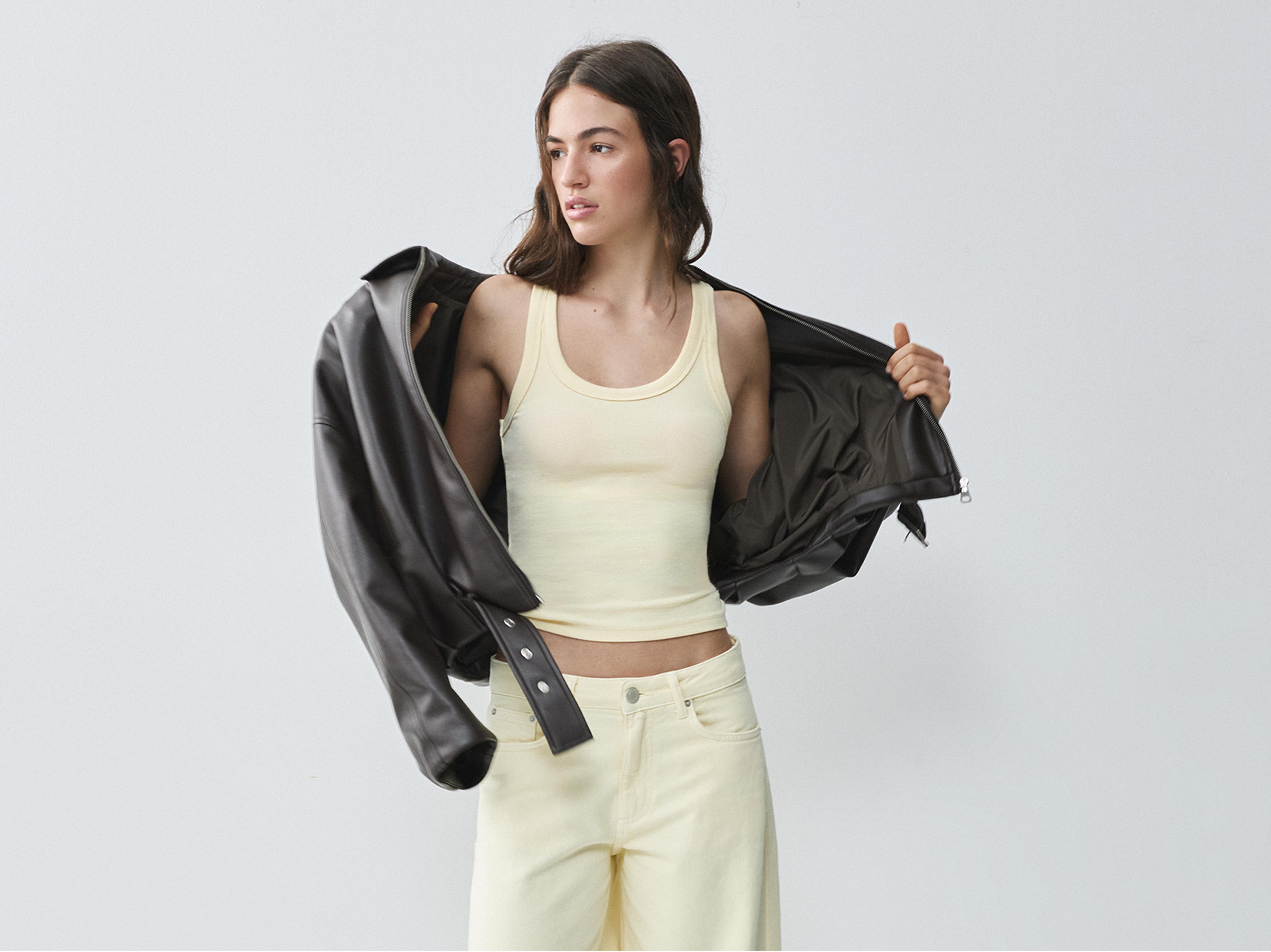Basic tank top — Pale yellow