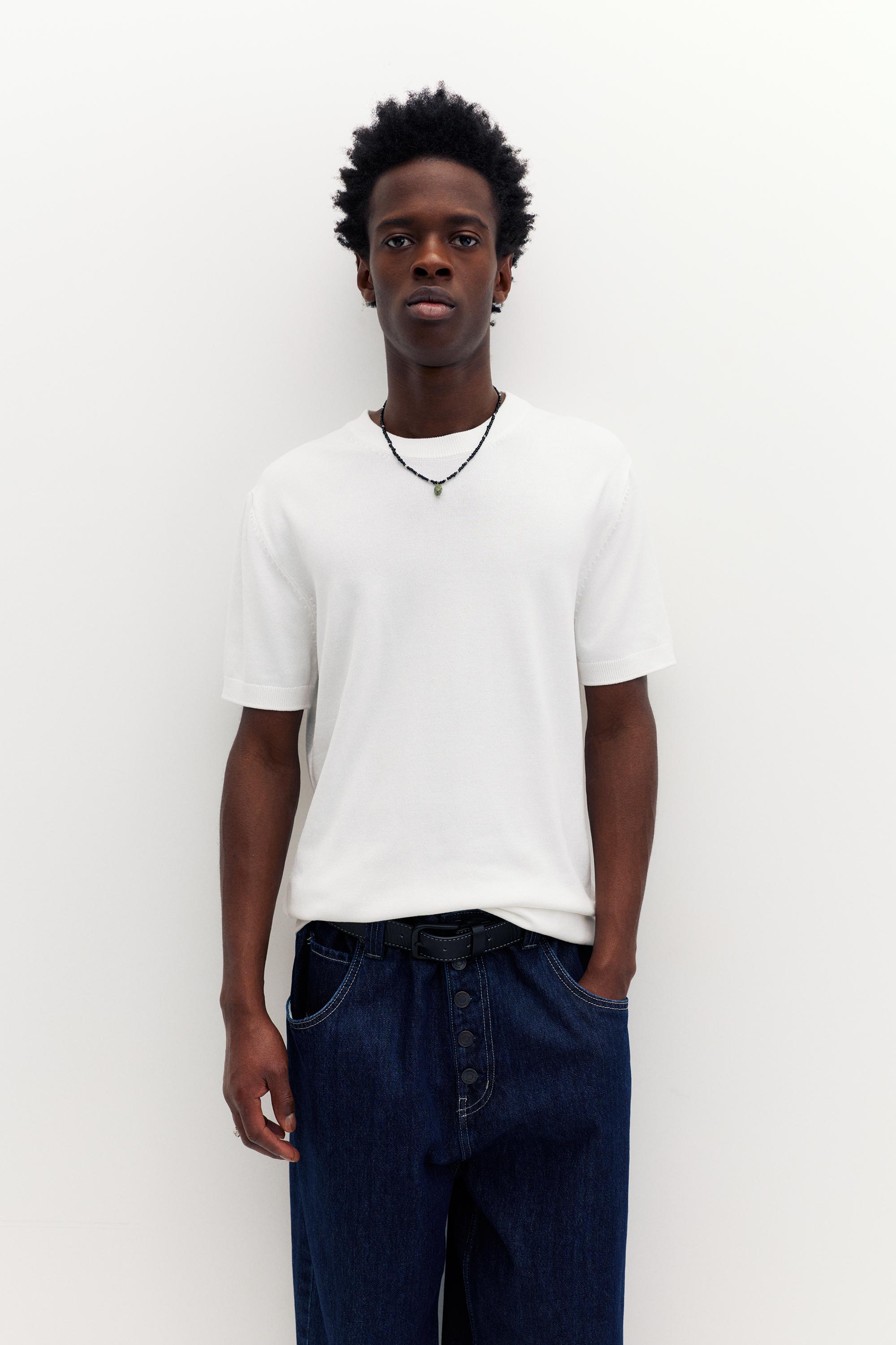 Short sleeve jumper — Off white