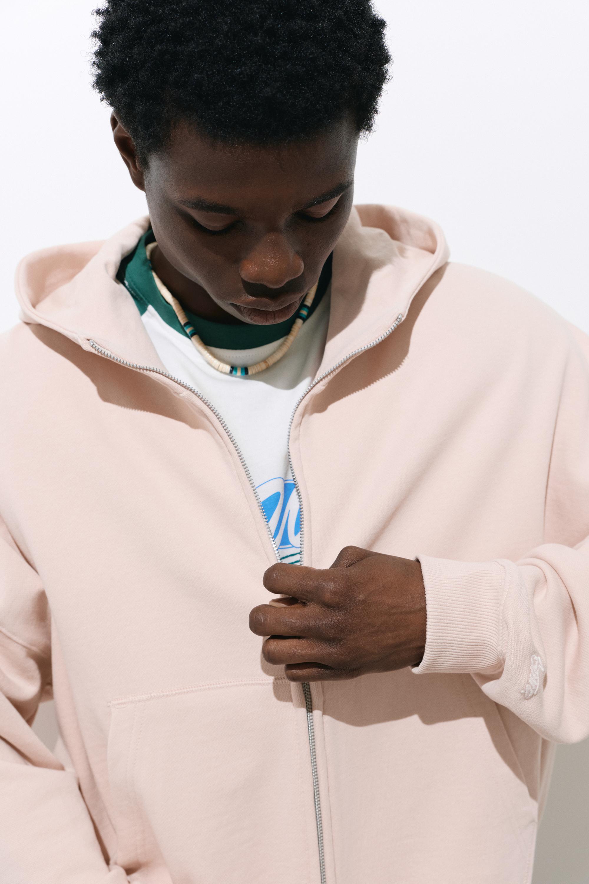 Oversize zip-up hoodie — Pink