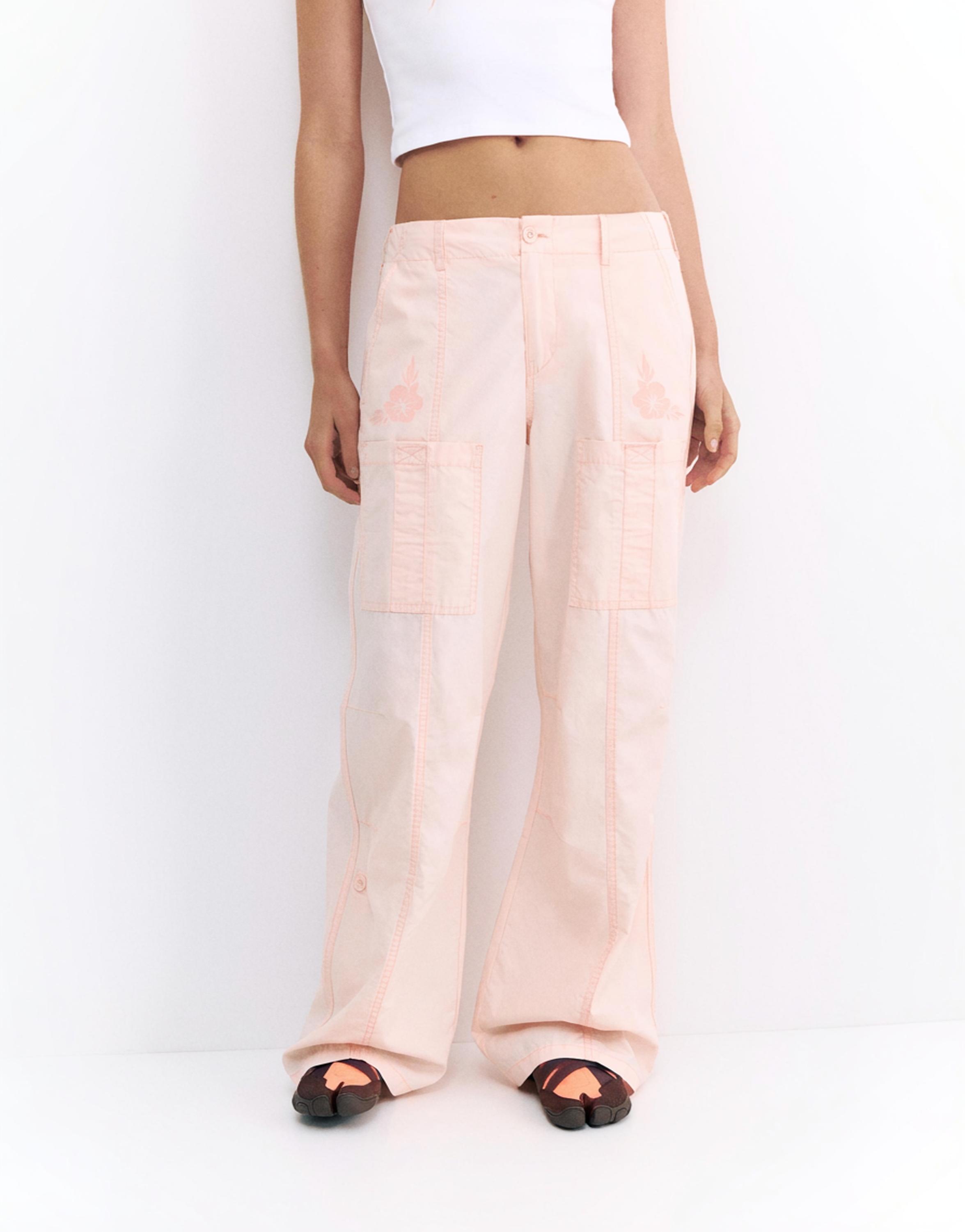 Pleasures x STWD Cargo Trousers — Pink (alternate view)