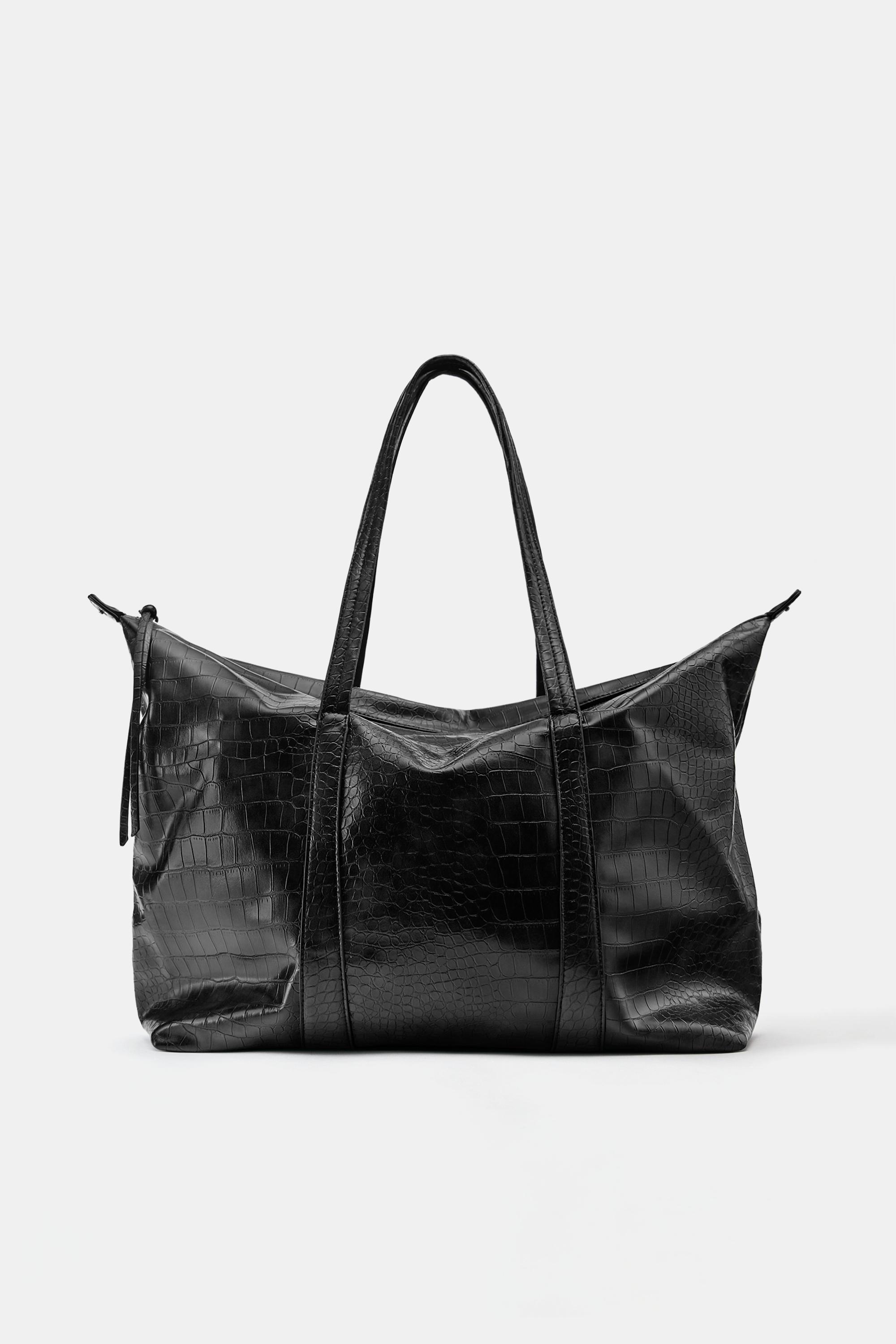 Pull&Bear Dokulu shopper çanta görsel 6