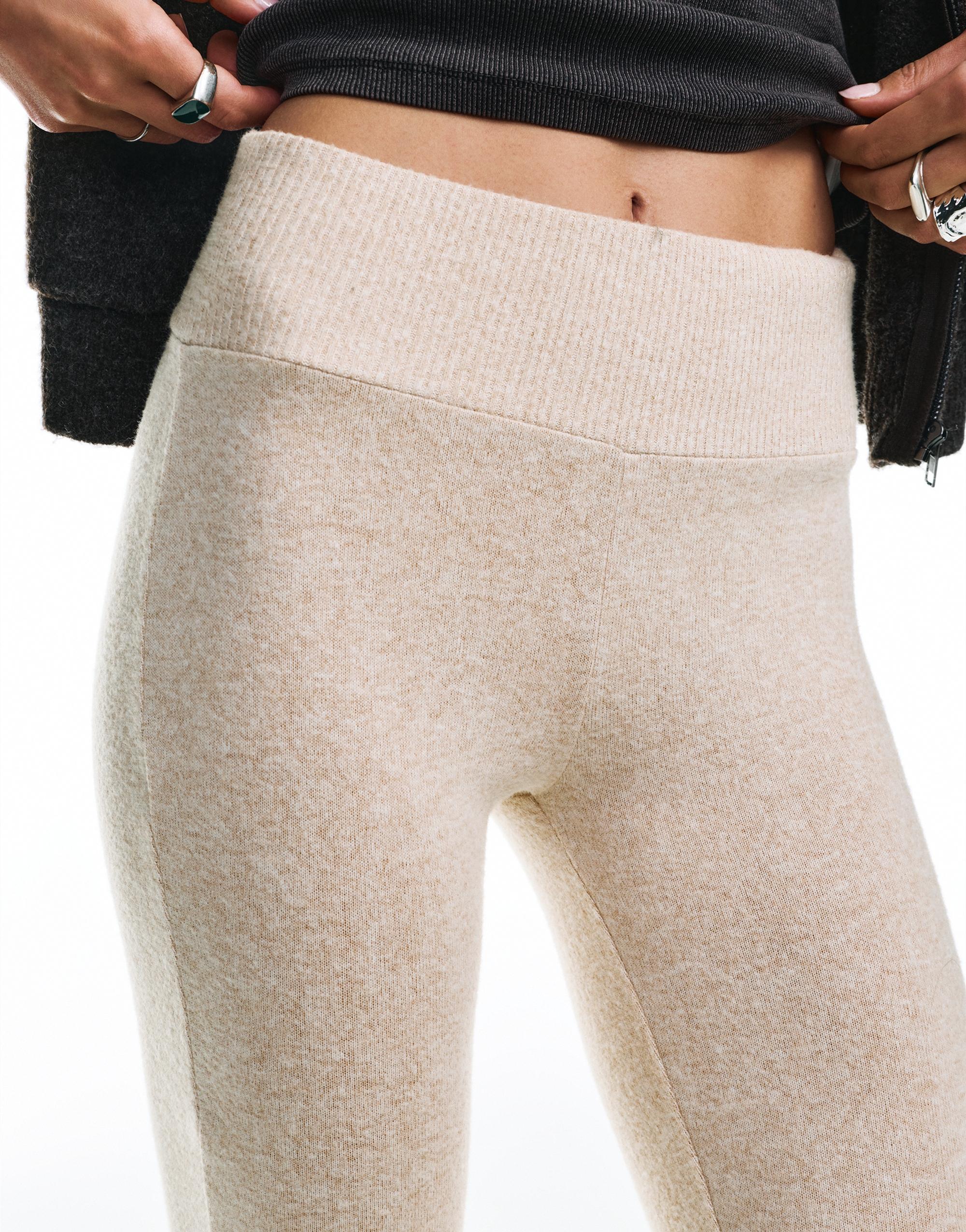 Soft touch flared trousers — Ecru