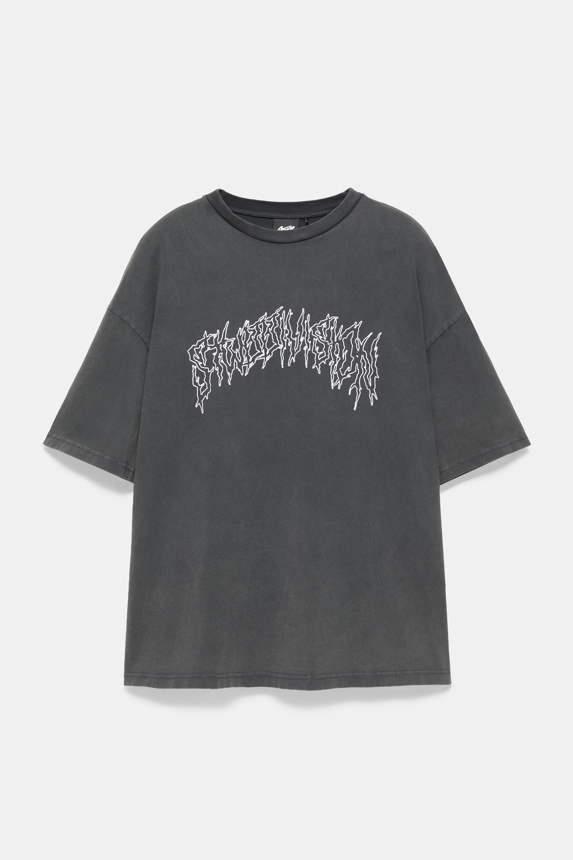 Acid wash STWD T-shirt — Black
