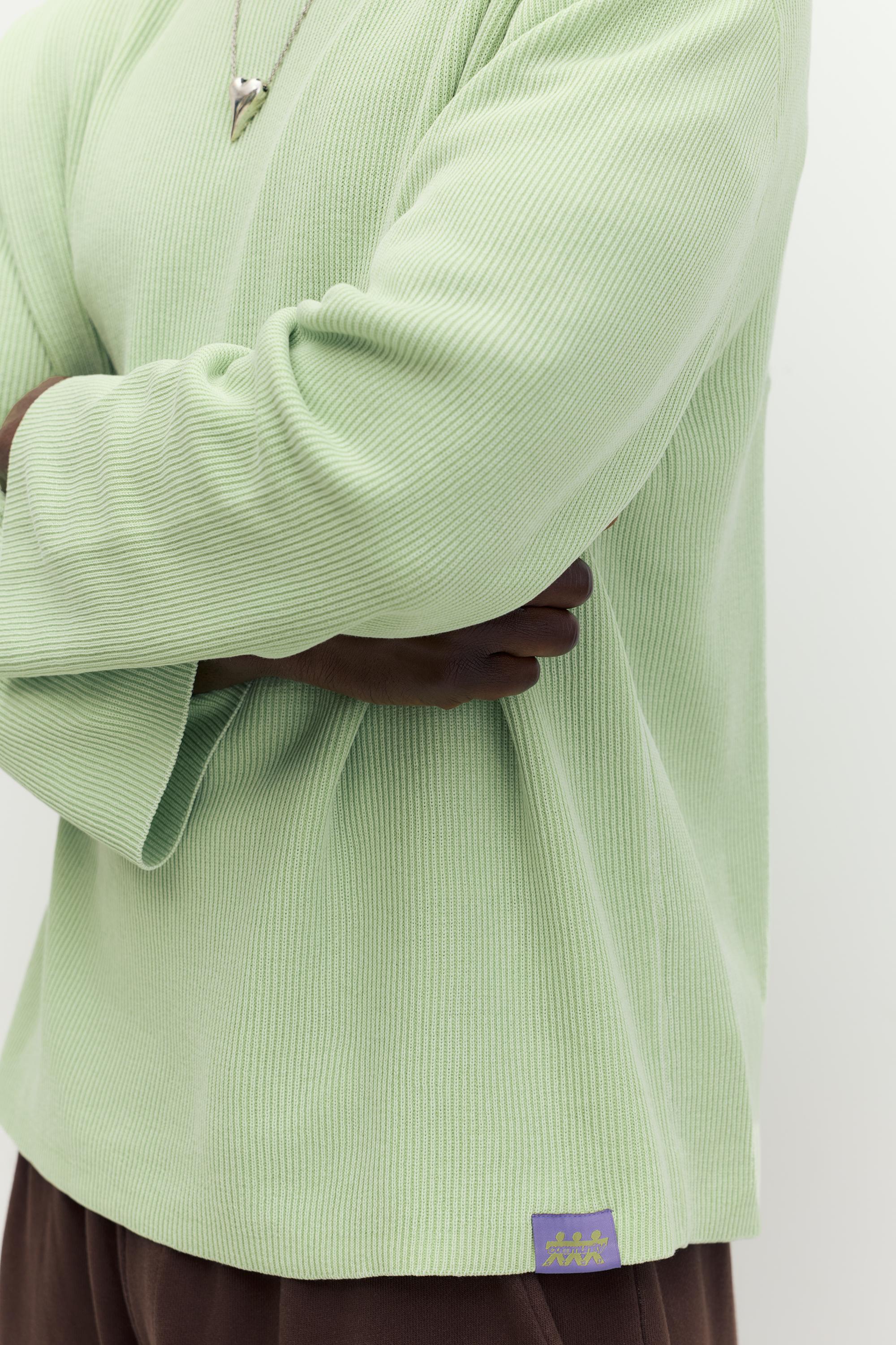 STWD round neck jumper — Faded green