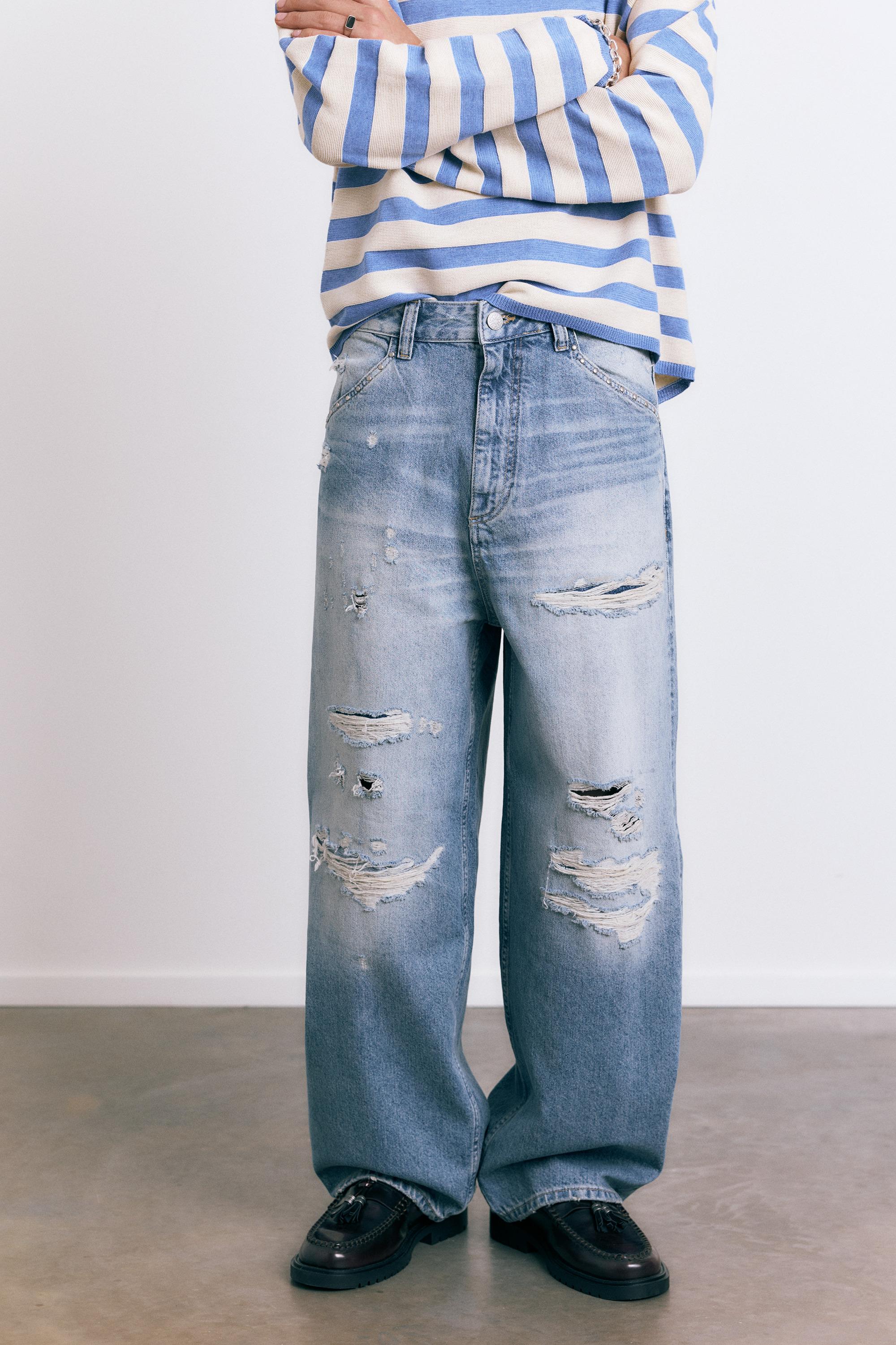 Distressed süper bol paça jean - Görsel 20