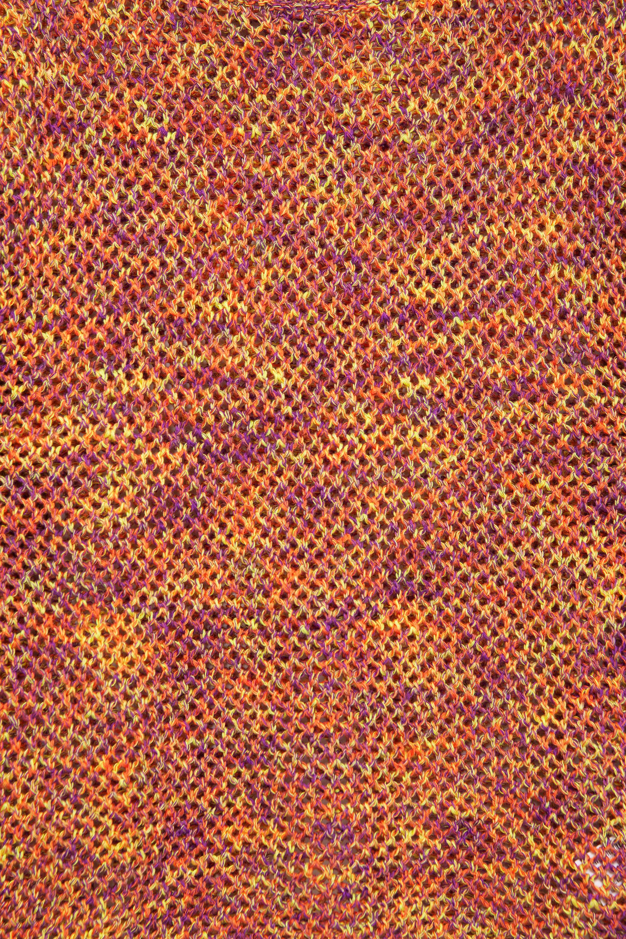 Space dye cutwork jumper — Orange (alternate view)