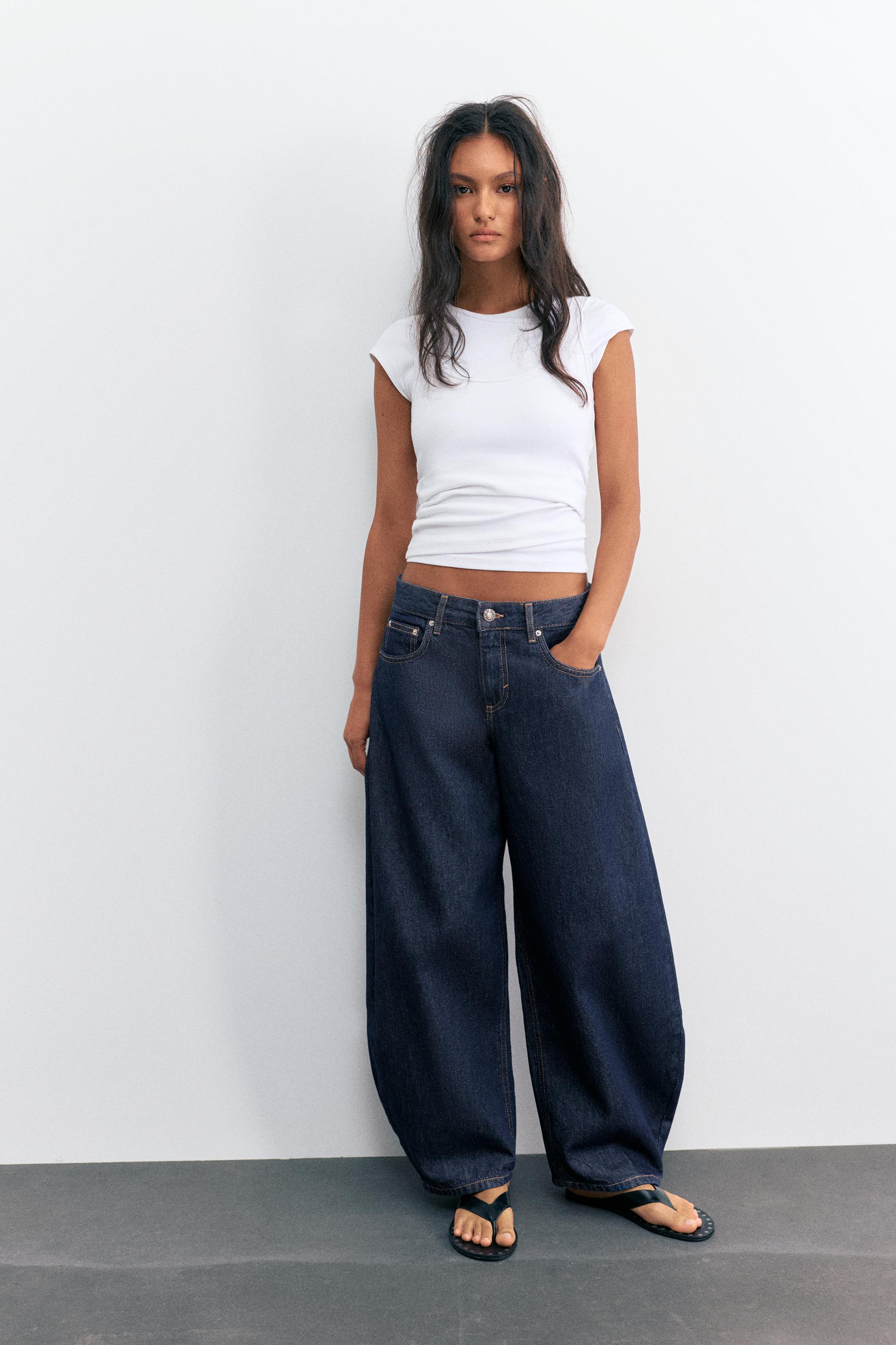 Jeans barrel a vita bassa