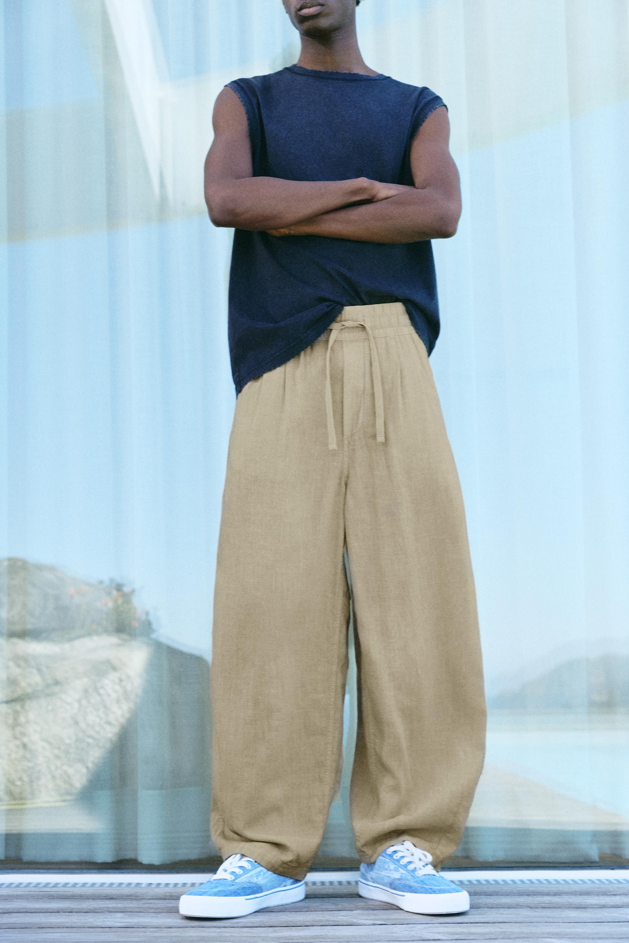 Ketenli jogger pantolon - Görsel 17