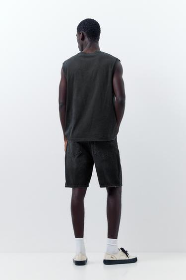 Standard denim Bermuda shorts — Faded black 2
