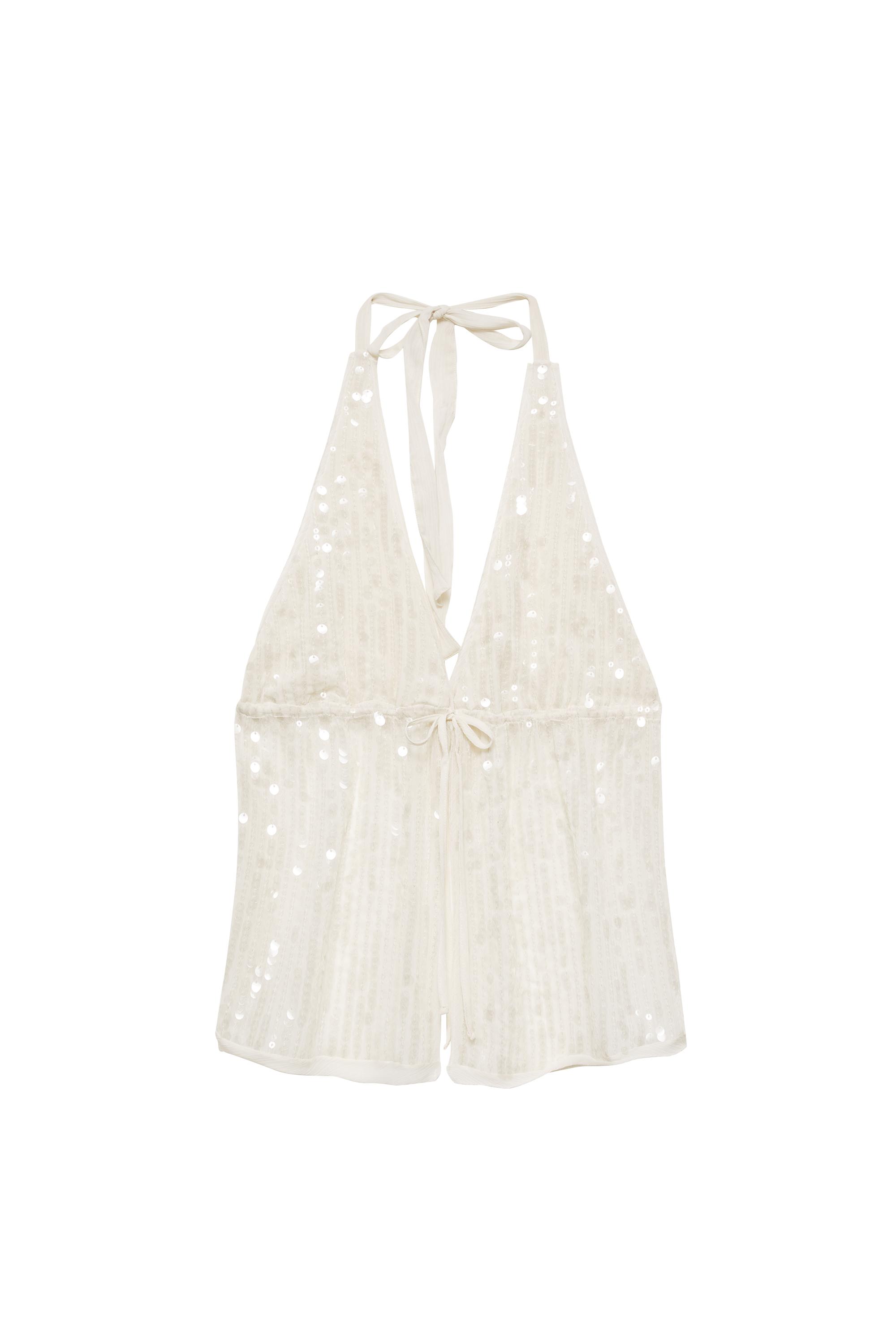 Pullu halter top - Görsel 3
