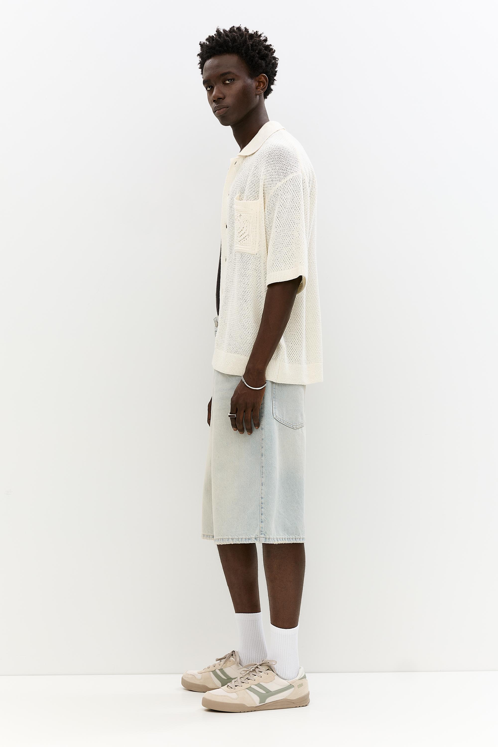 Skater jorts — Pale indigo