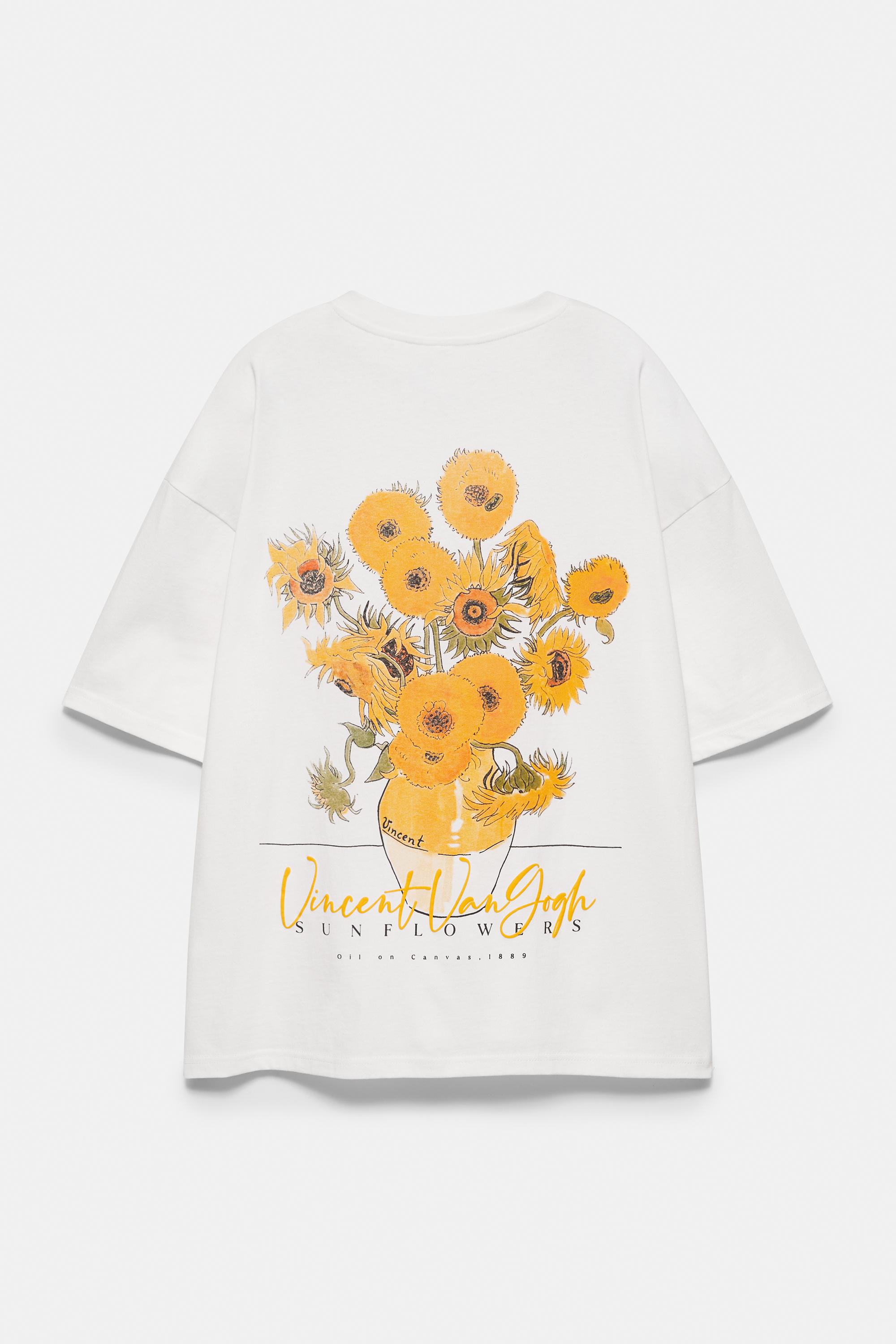 Van Gogh Sunflowers T-shirt — Off white
