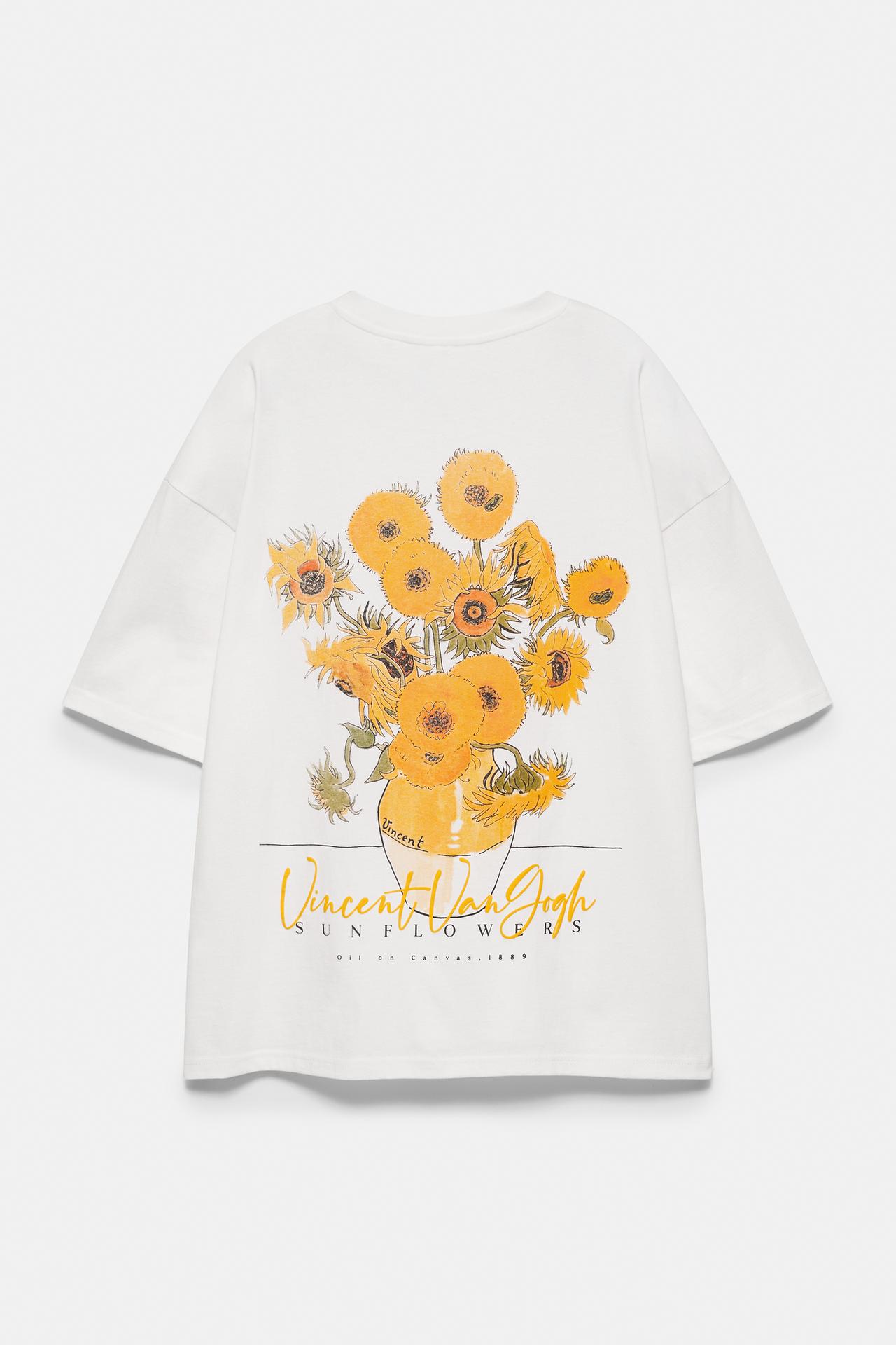 Van Gogh Sunflowers T-shirt — Off white