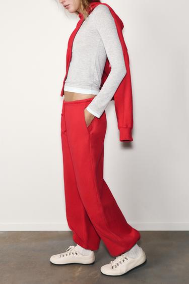 Joggers with elastic hems — Red 6