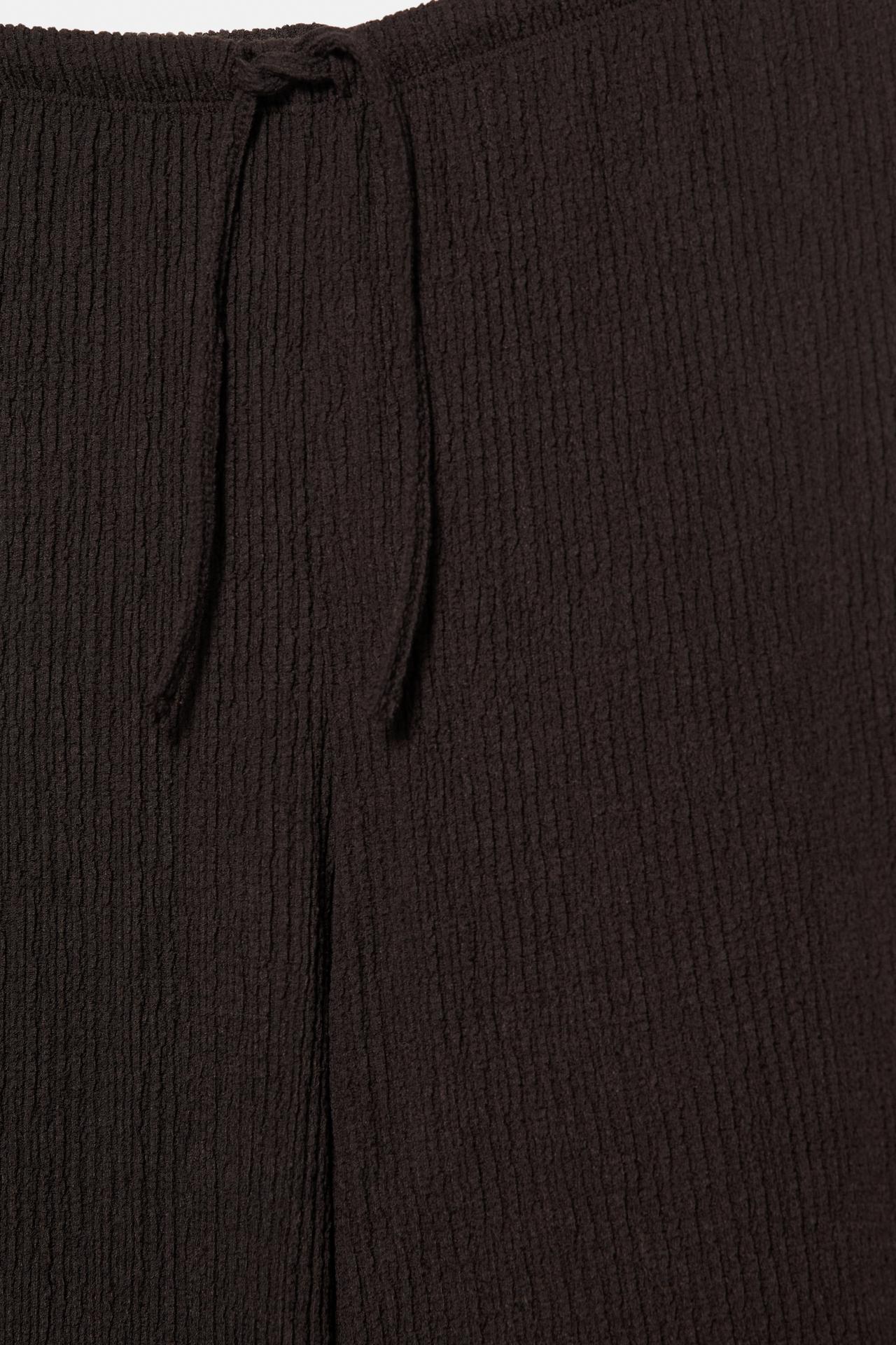 Wide-leg crepe trousers — Brown