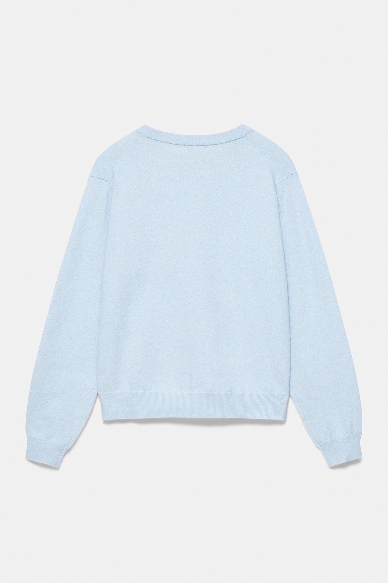 Basic soft knit jumper — Pale sky blue