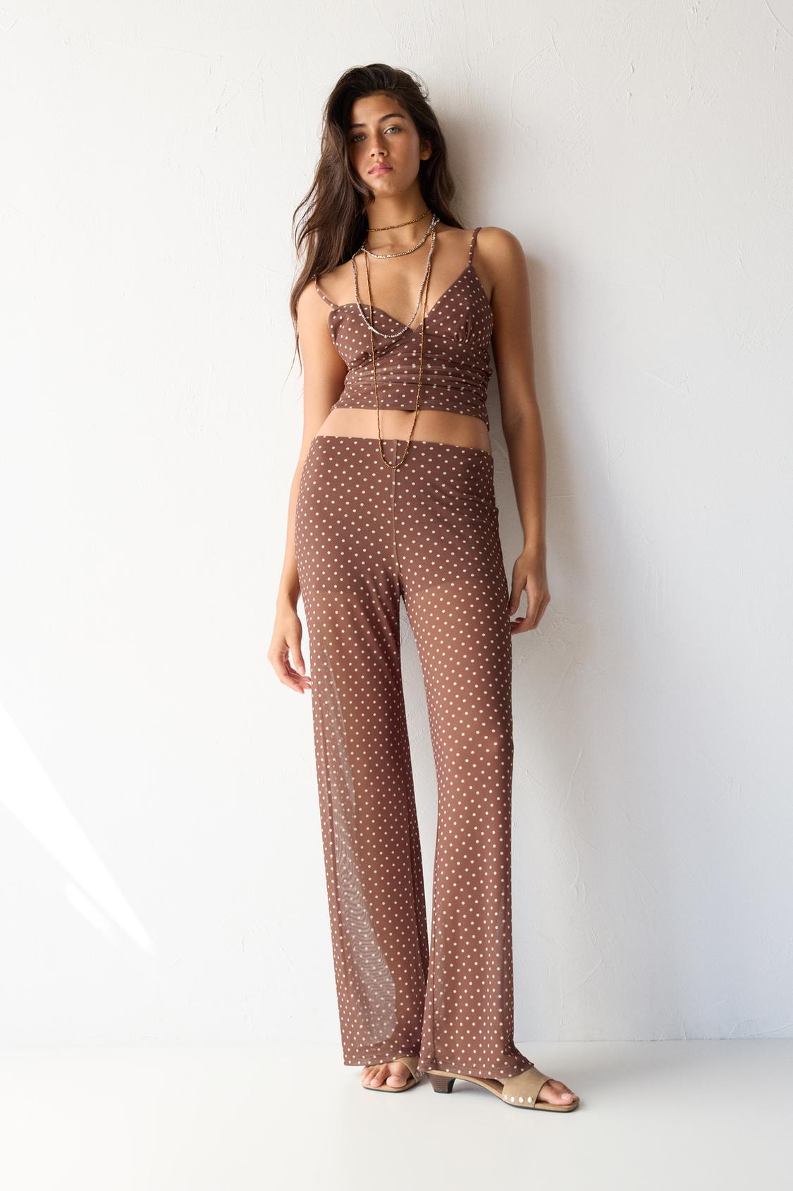 Pantalón tul lunares PULL&BEAR