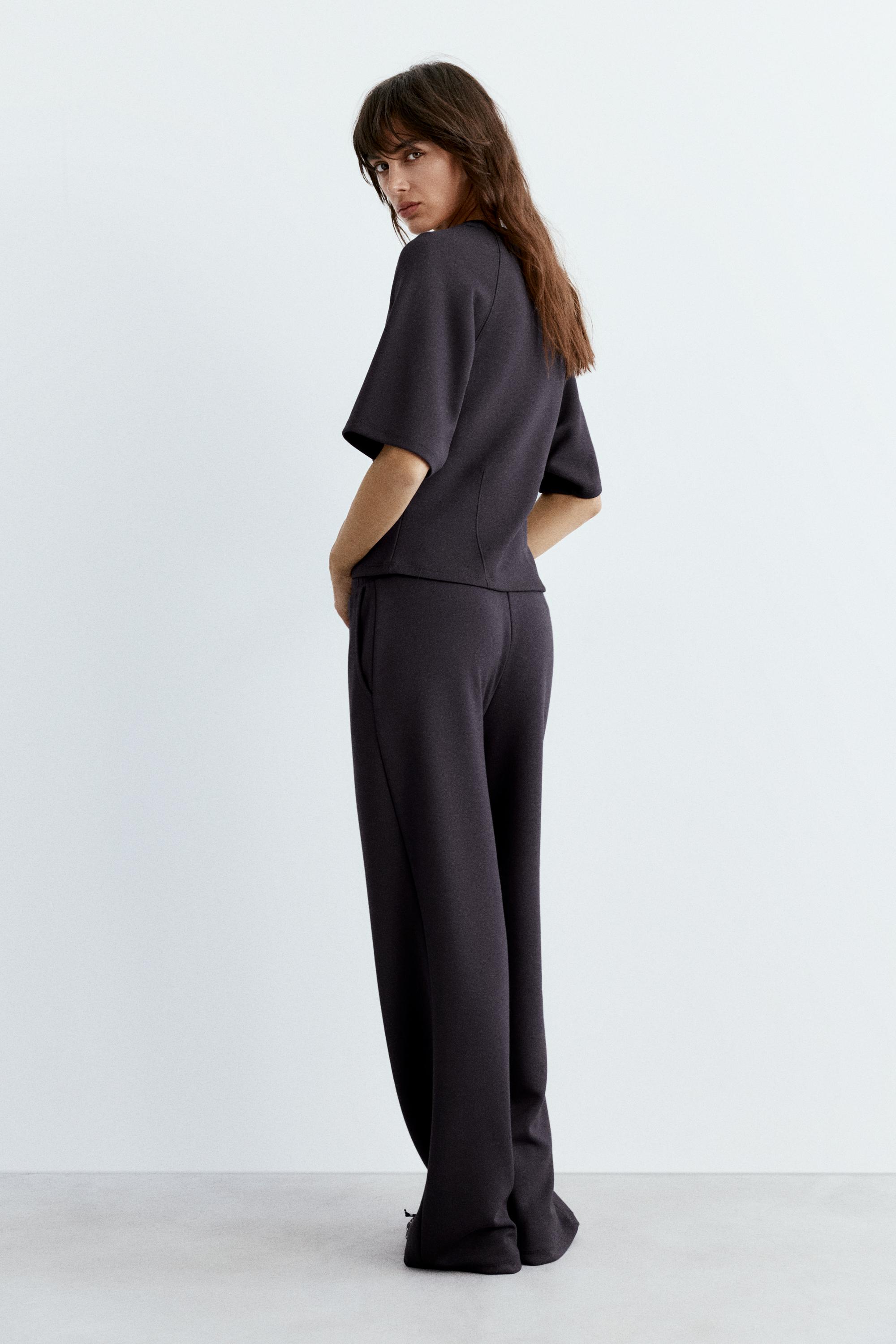 Soft touch short sleeve sweatshirt — Black