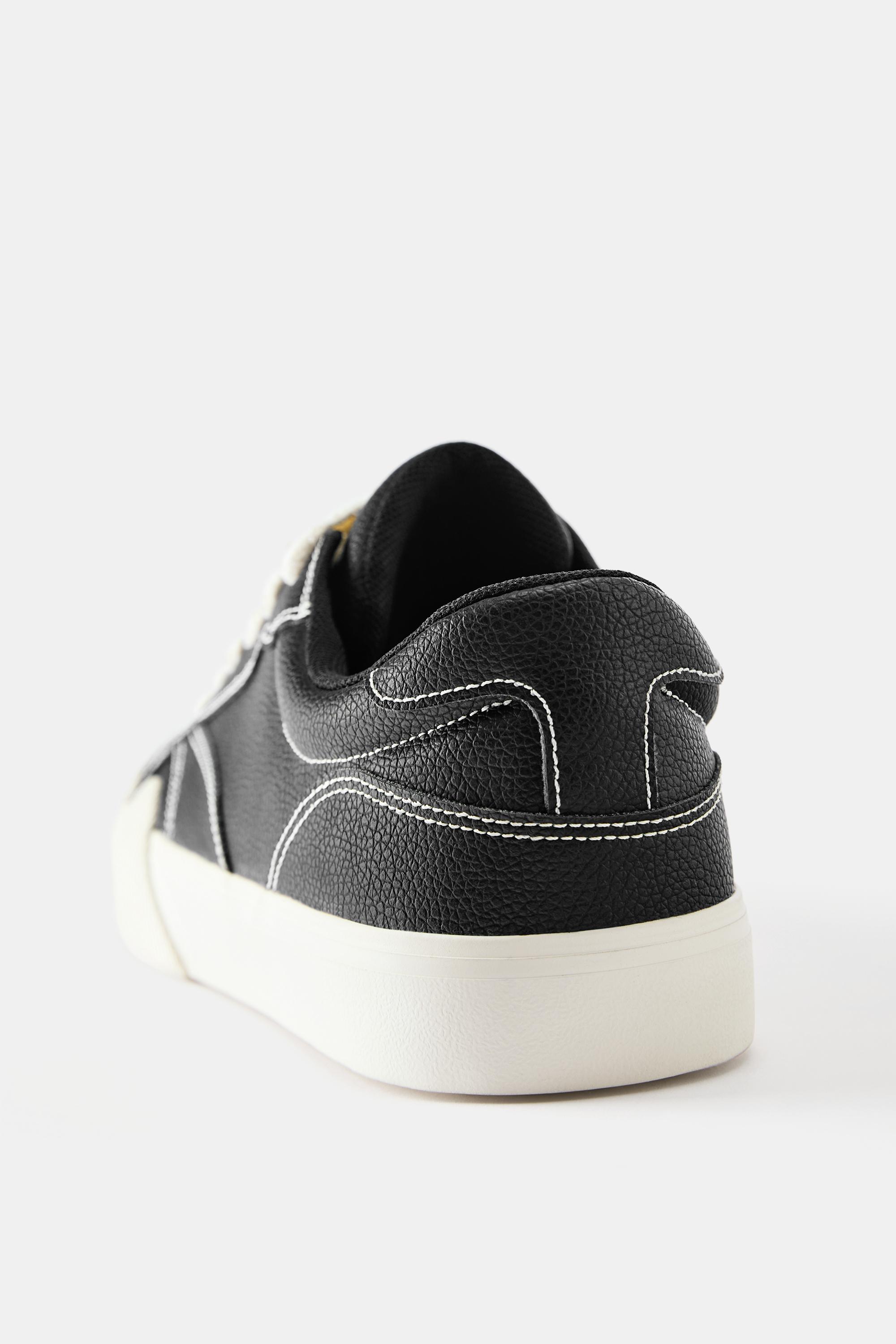 Casual stitched trainers — Black